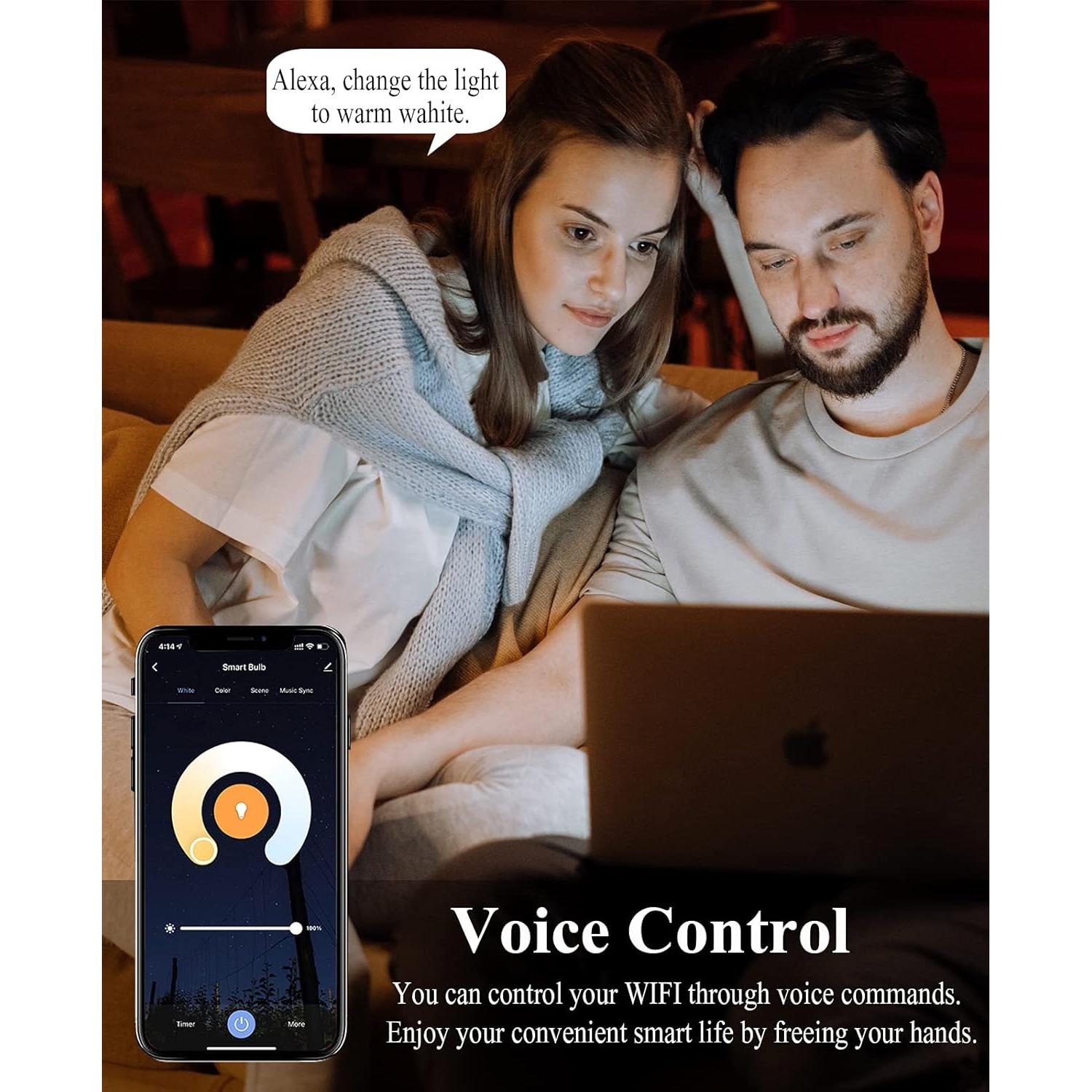 Bombilla LED inteligente E12 CMARS RGB regulable 3 unidades