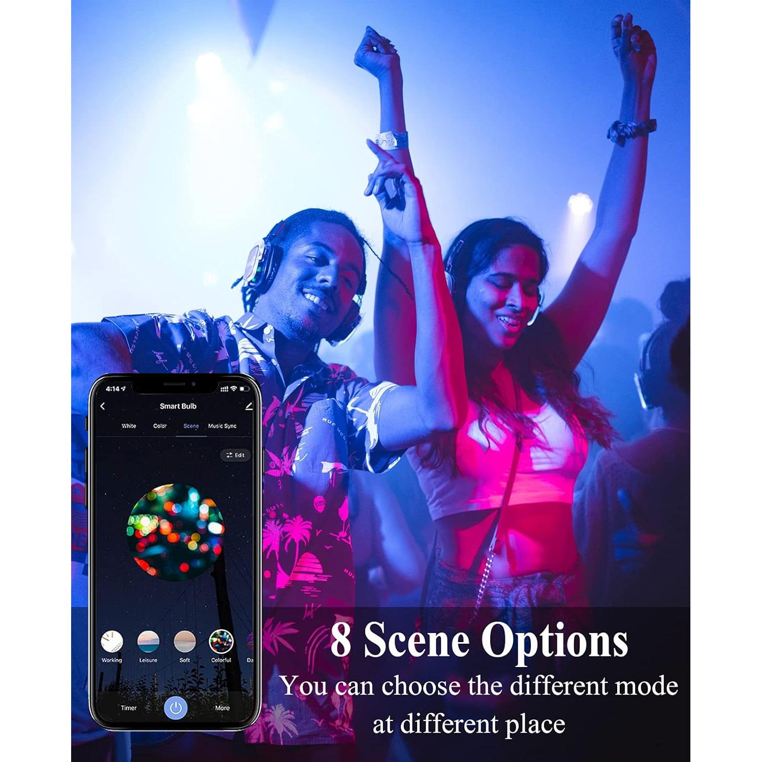 Bombilla LED inteligente E12 CMARS RGB regulable 3 unidades