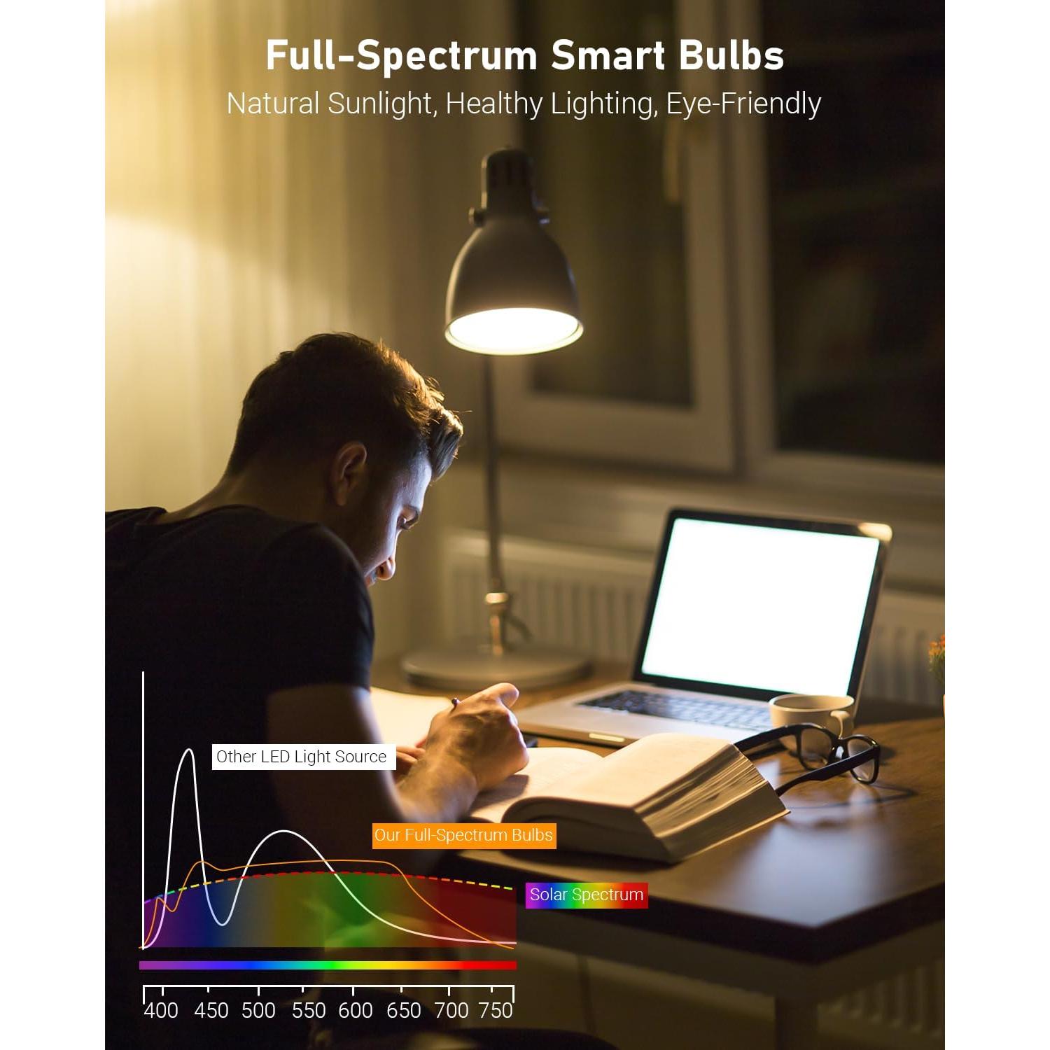 Bombillas Inteligentes DomoPlus A19 RGBWW 800Lm Paquete de 4