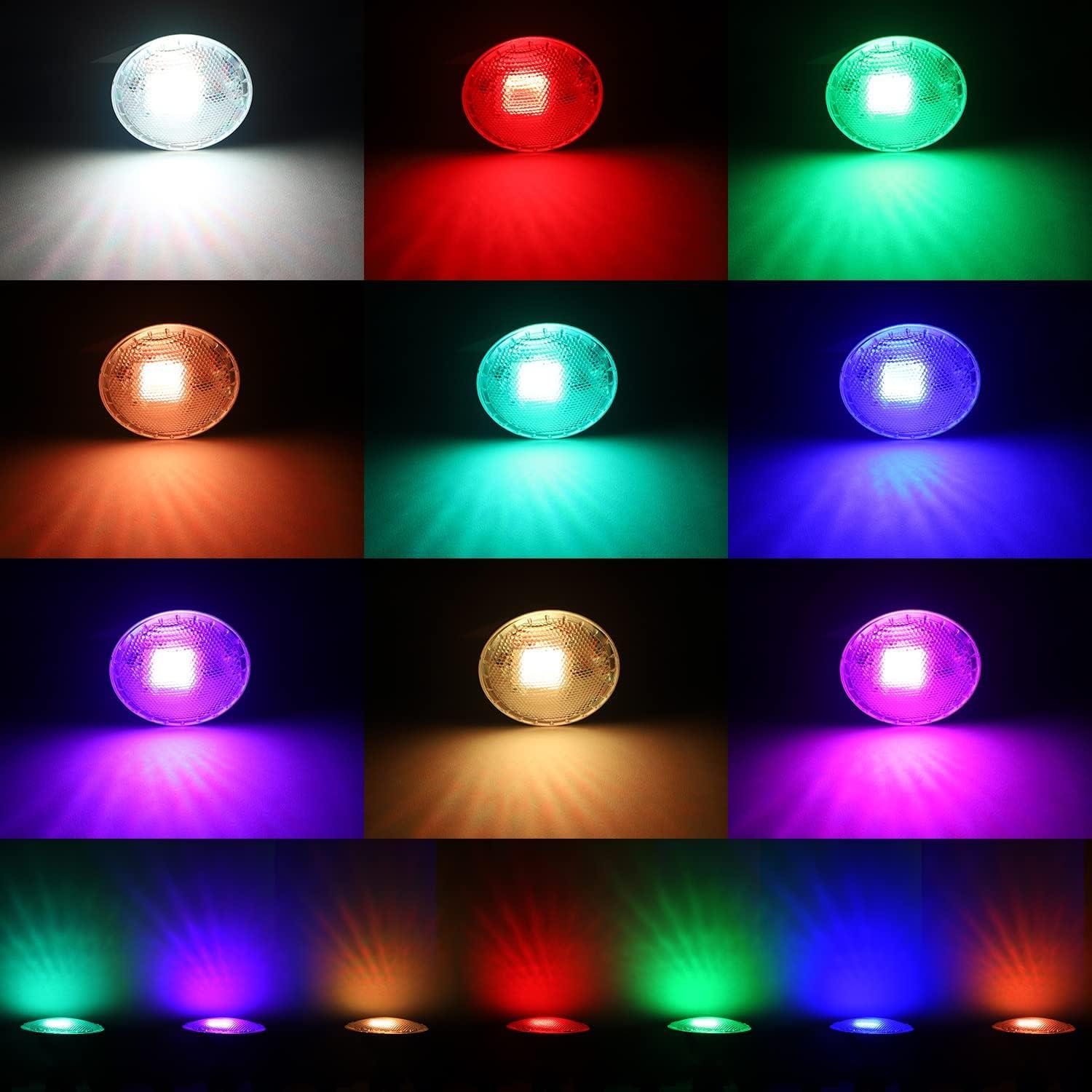 Lámpara LED PAR30 30W RGB Impermeable con Control Remoto - 2 Piezas