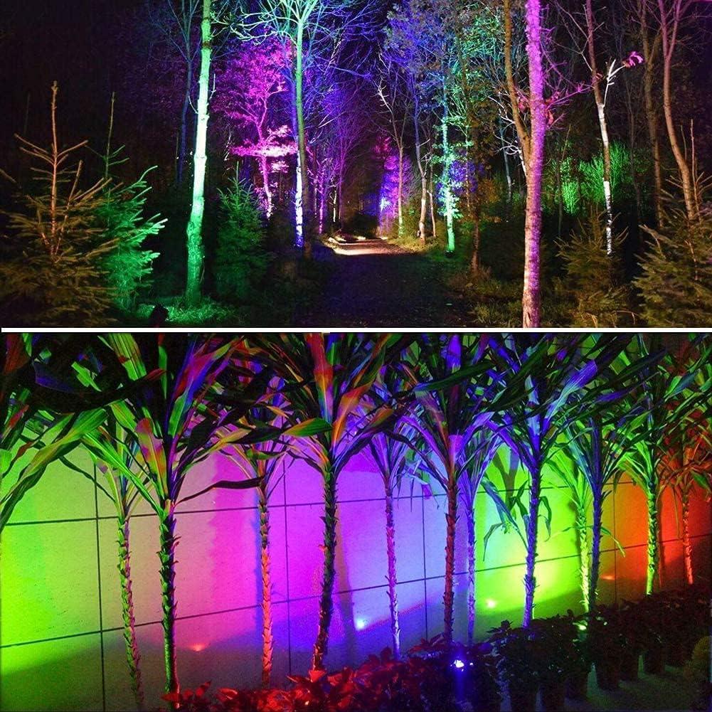 Lámpara LED PAR30 30W RGB Impermeable con Control Remoto - 2 Piezas
