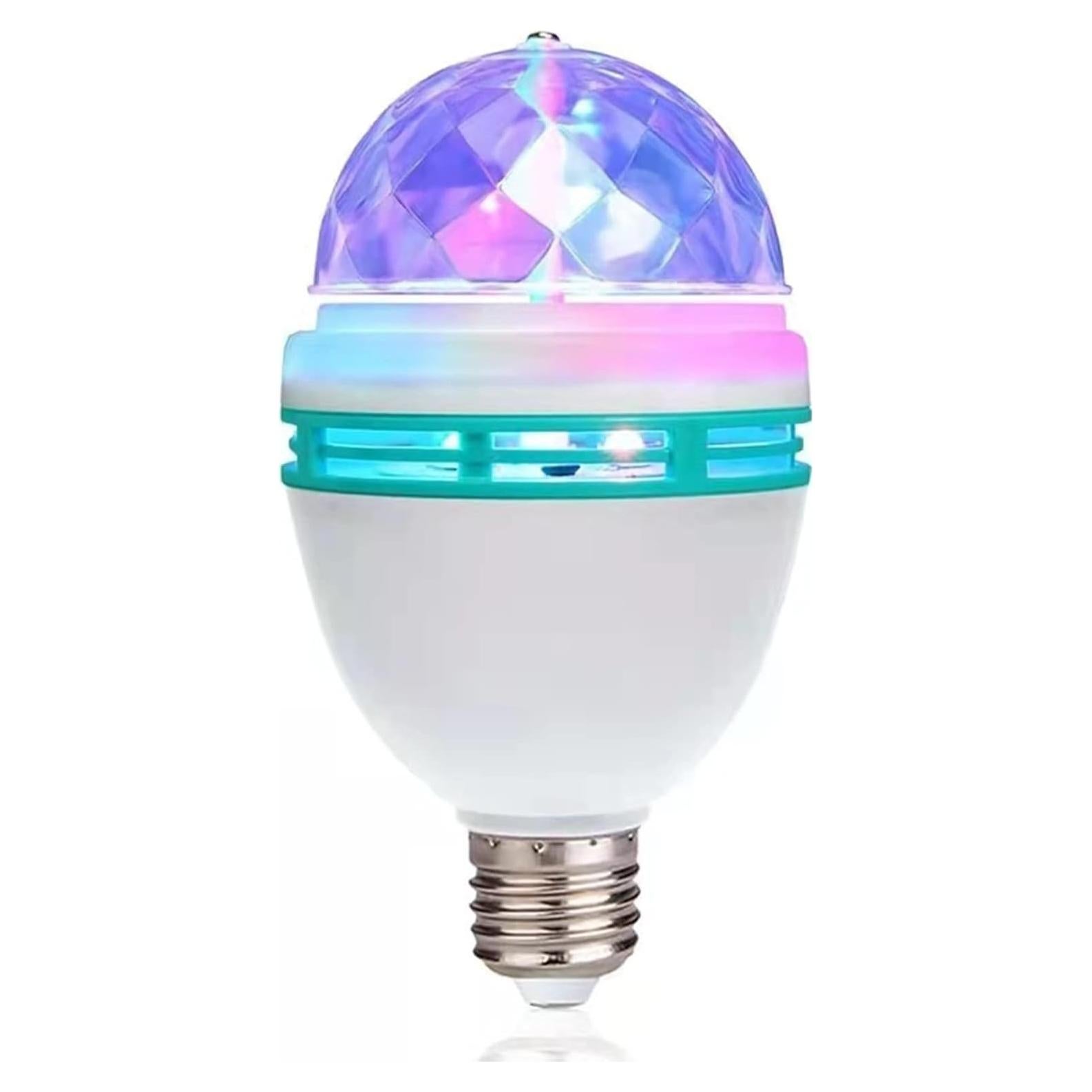 Bombilla LED RGB Luqeeg E27 3W, Luz Estroboscópica para Fiestas