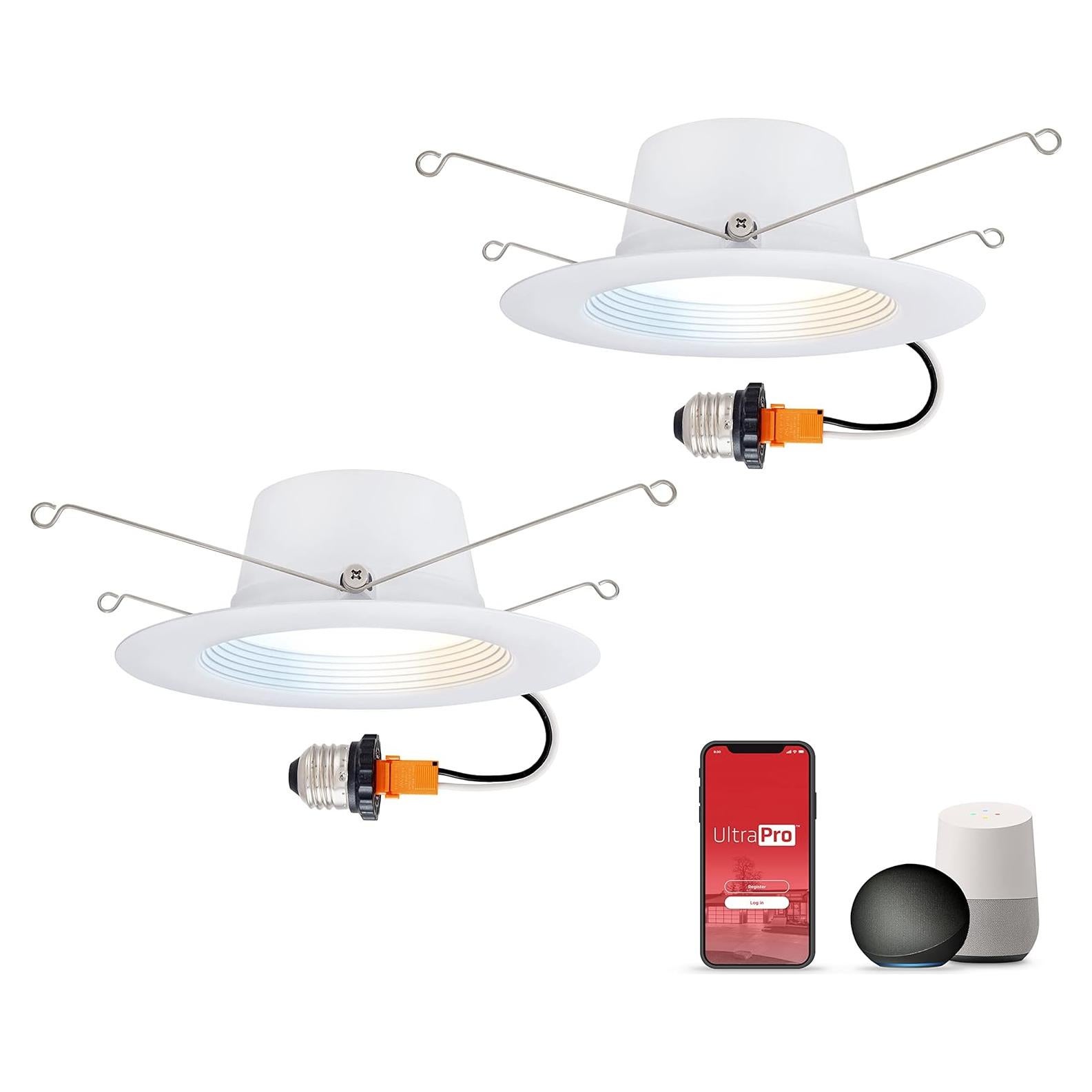 UltraPro Bombilla LED Inteligente Wi-Fi 2 Paquete 65W RGB