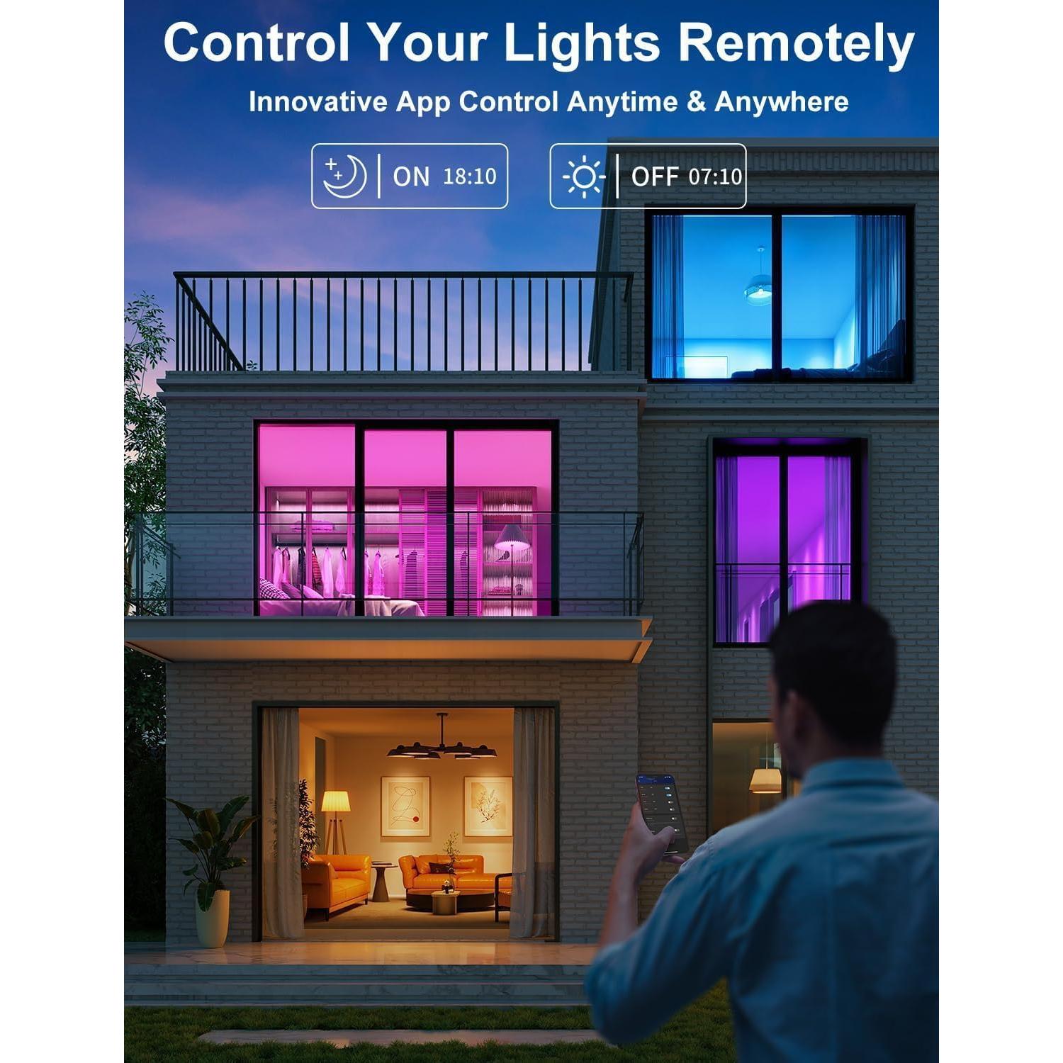 Vinaco Bombilla LED Inteligente E12 5W RGB Paquete de 4