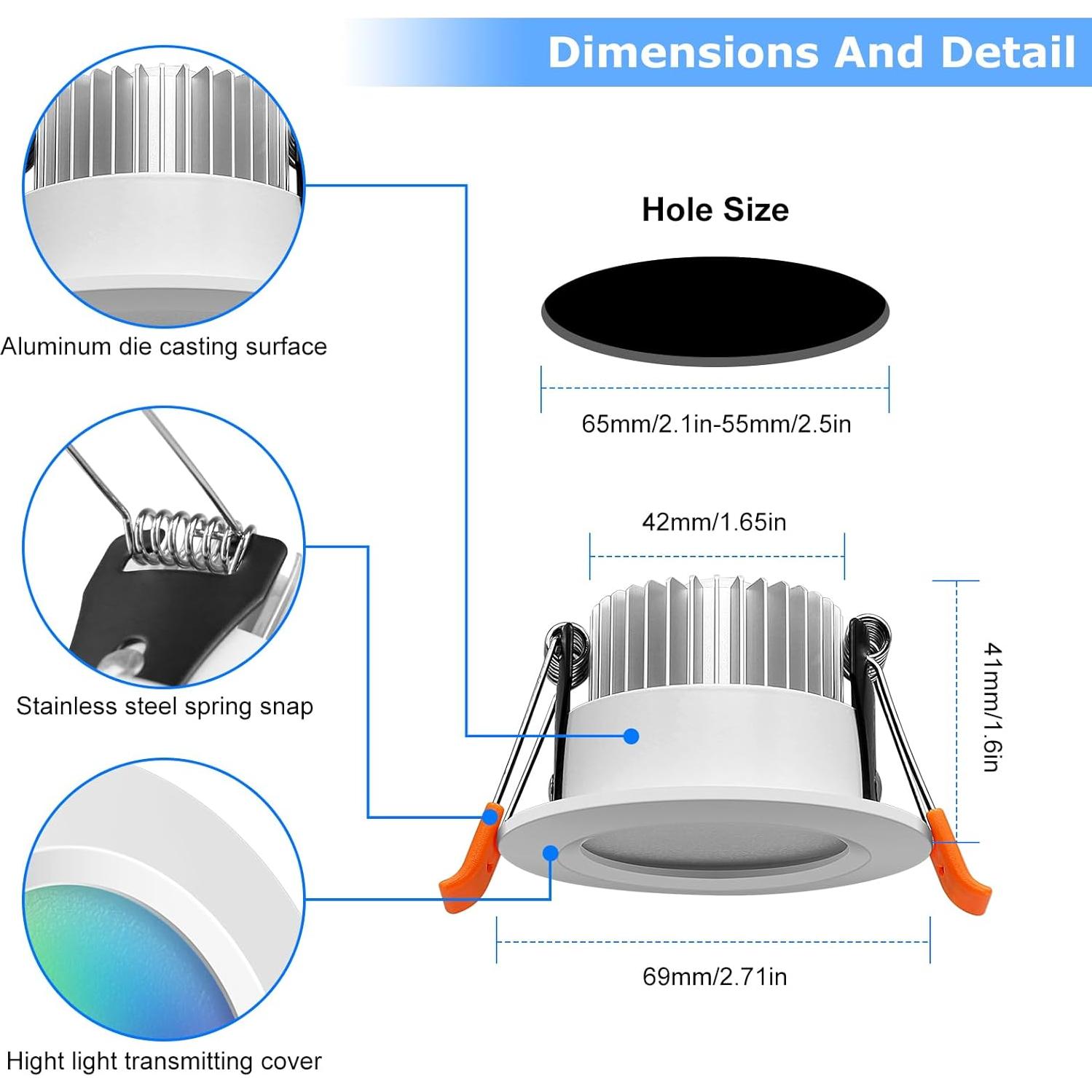 Downlight LED 5W LightingWill 2 Pulgadas Smart WiFi RGB