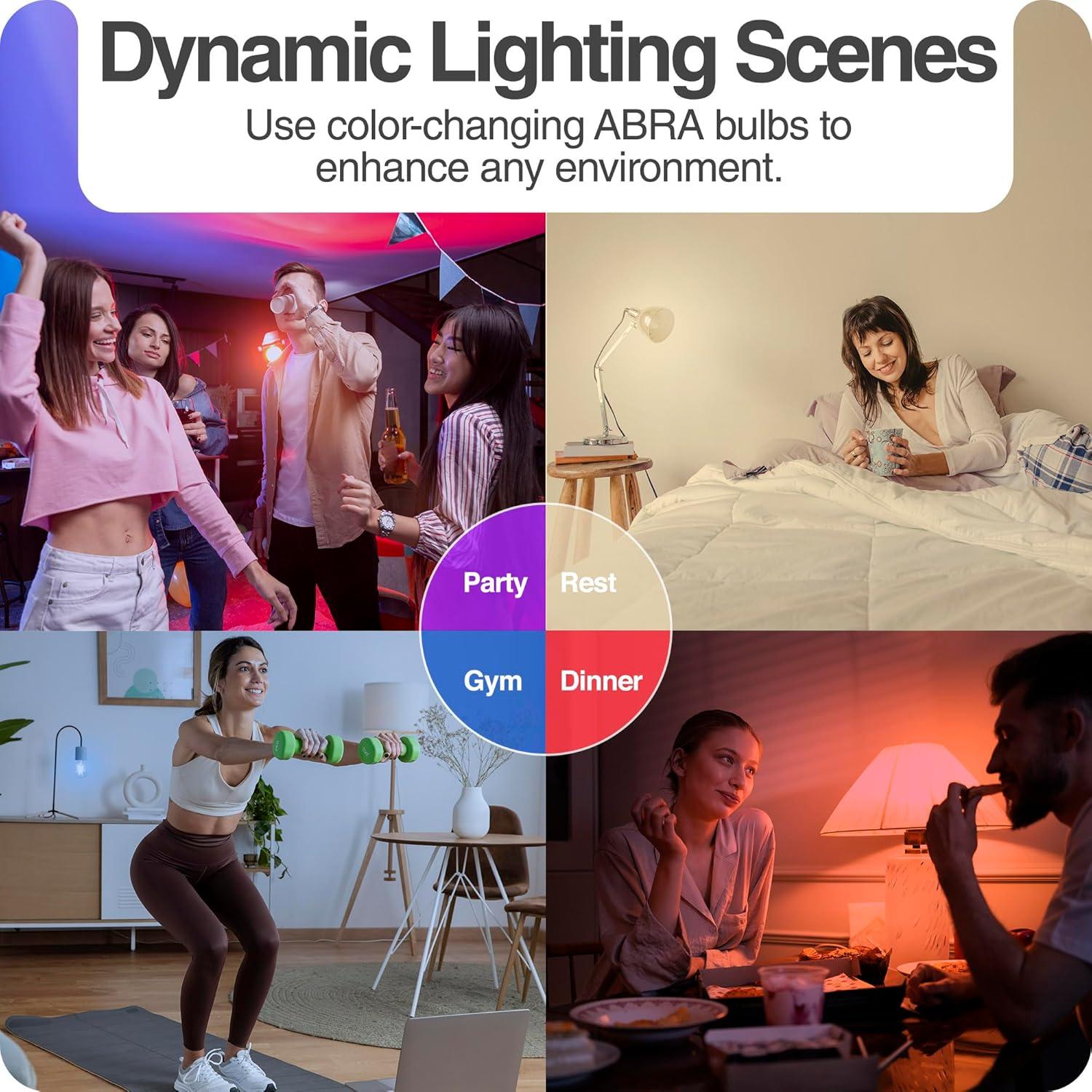 Bombilla Inteligente Intermatic ABRA BR30 RGB 750 Lúmenes - Paquete de 4