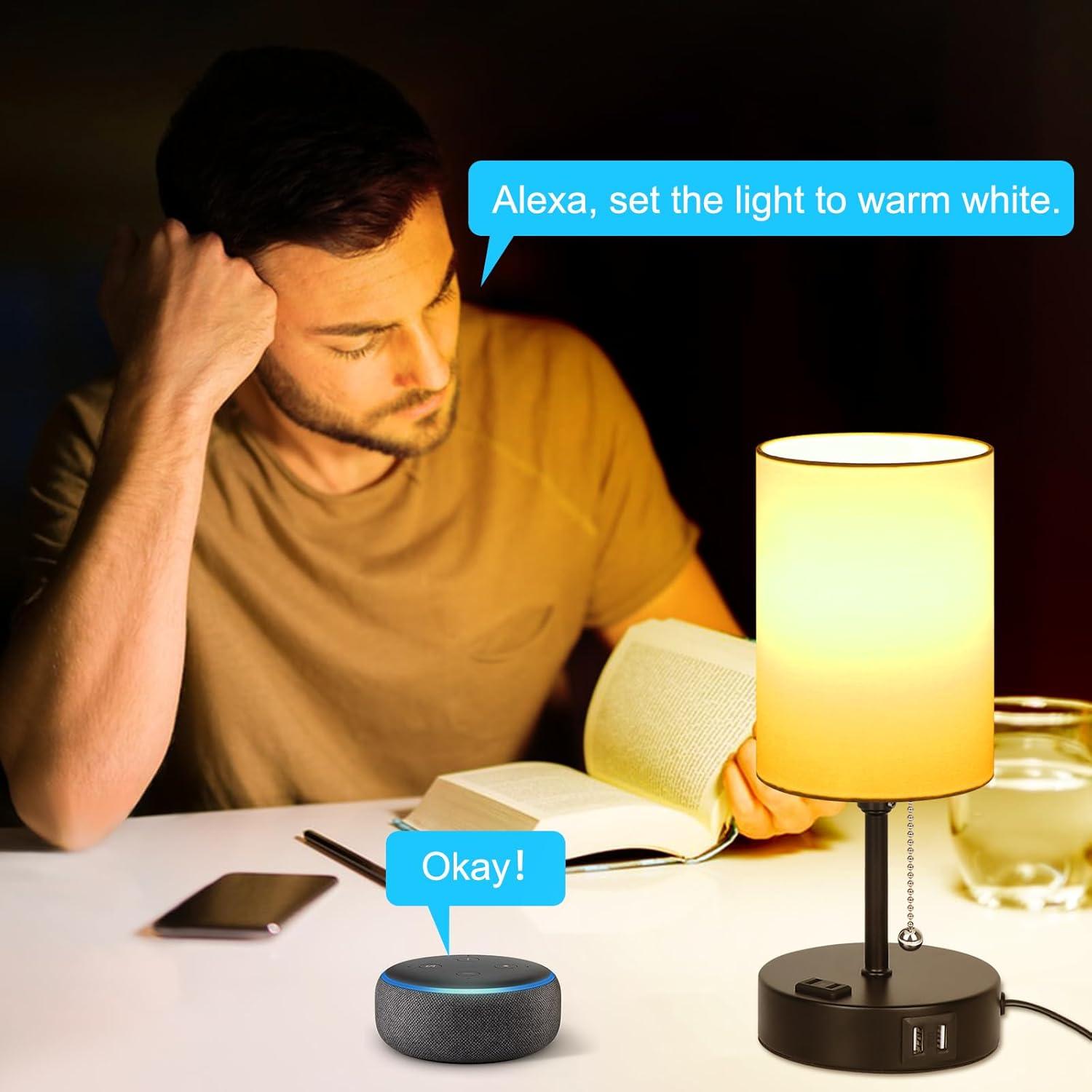 Lámpara de Mesa LED RGB WiFi TCEUMIK Regulable 16 Millones Colores