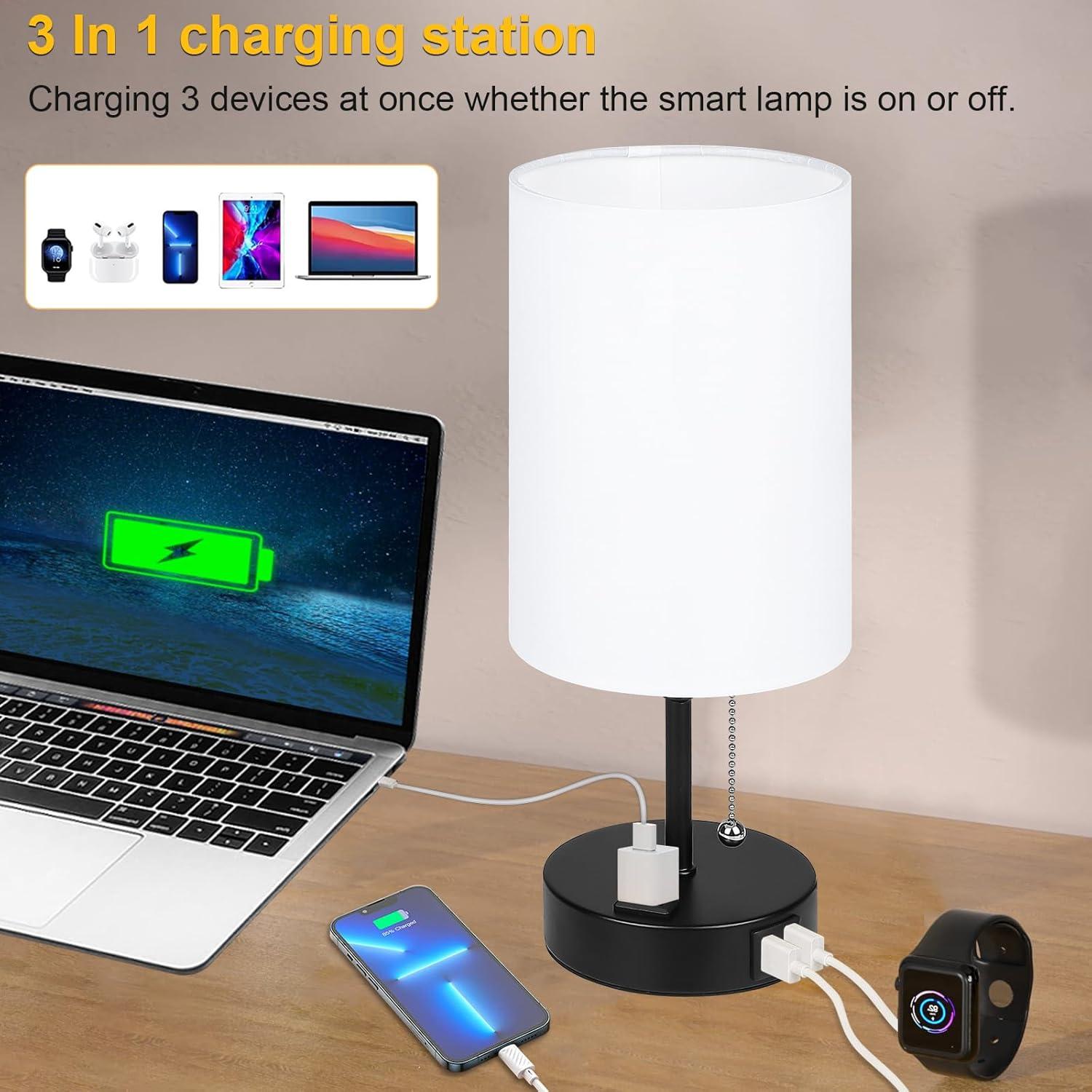 Lámpara de Mesa LED RGB WiFi TCEUMIK Regulable 16 Millones Colores