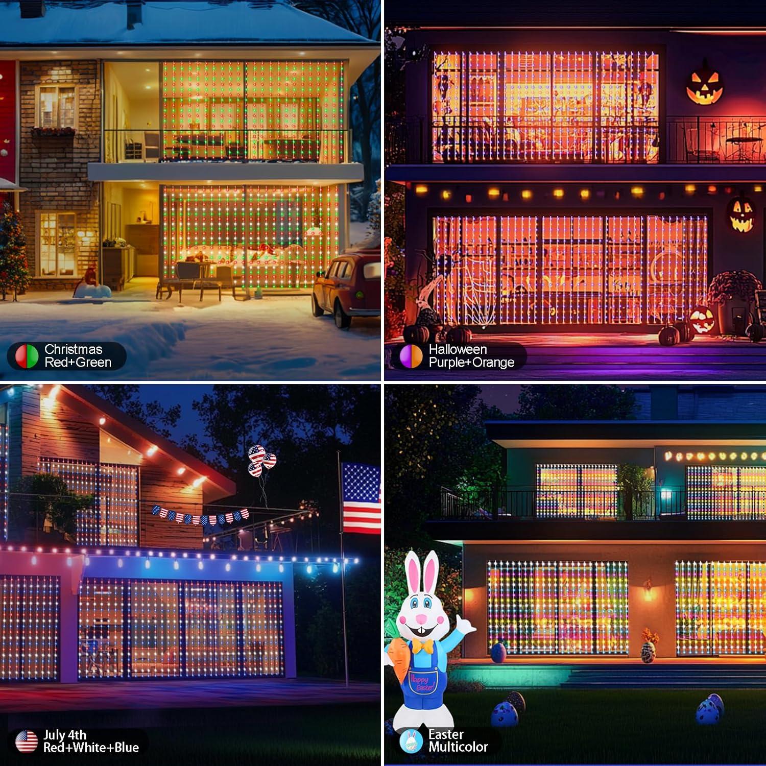 Luces de Cortina LED Echosari 600 RGB 6.1m x 3.0m Smart