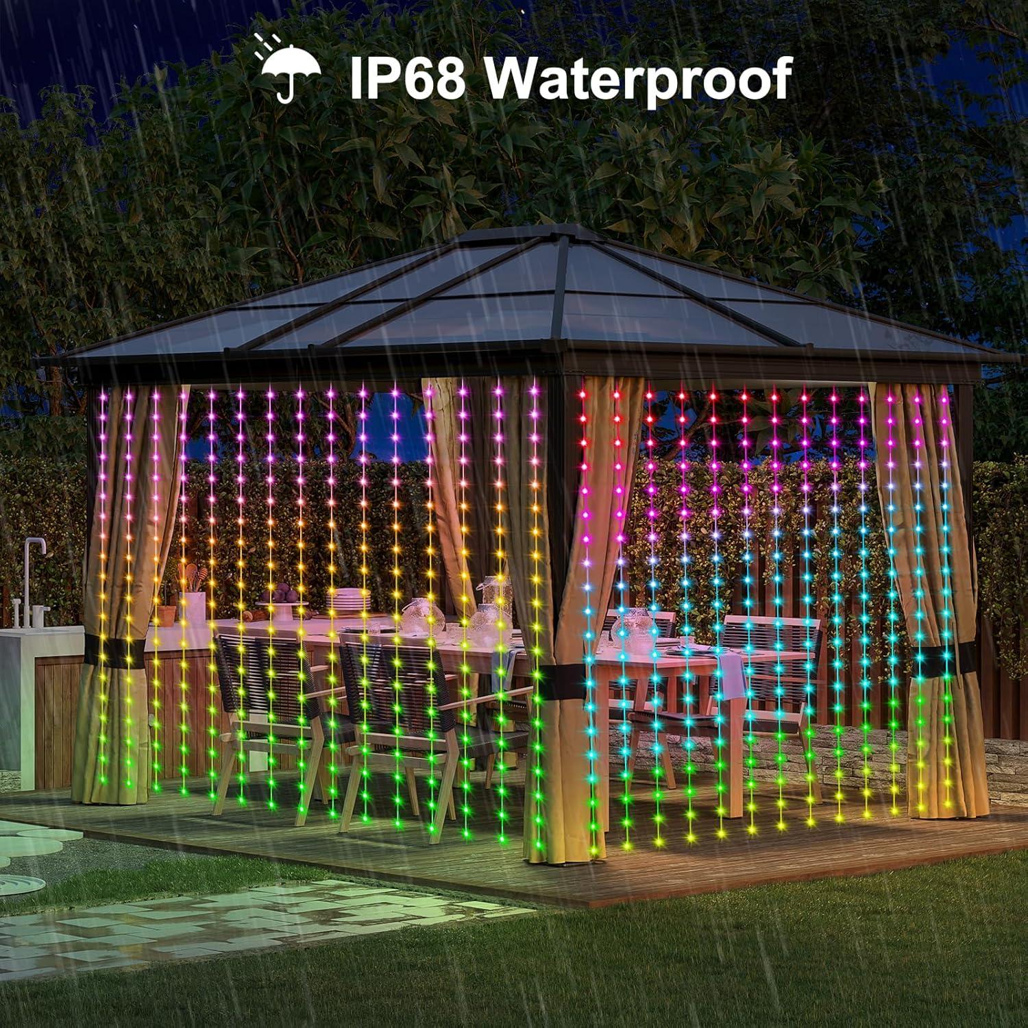 Luces de Cortina LED Echosari 600 RGB 6.1m x 3.0m Smart