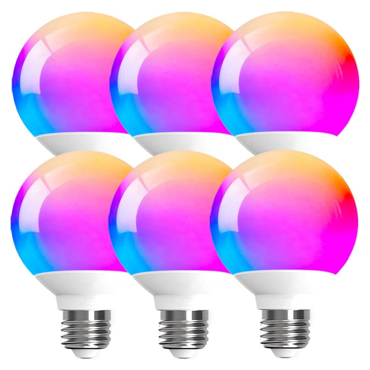 Bombillas LED G25 iLC Bluetooth 6W, 600LM, 2700K-6000K, 6 unidades