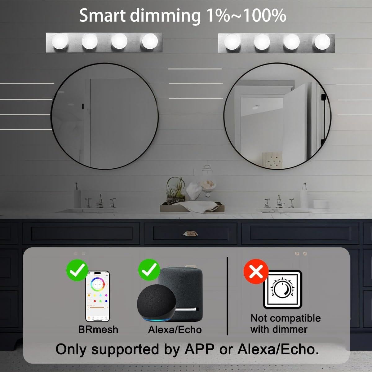 Bombillas LED G25 iLC Bluetooth 6W, 600LM, 2700K-6000K, 6 unidades