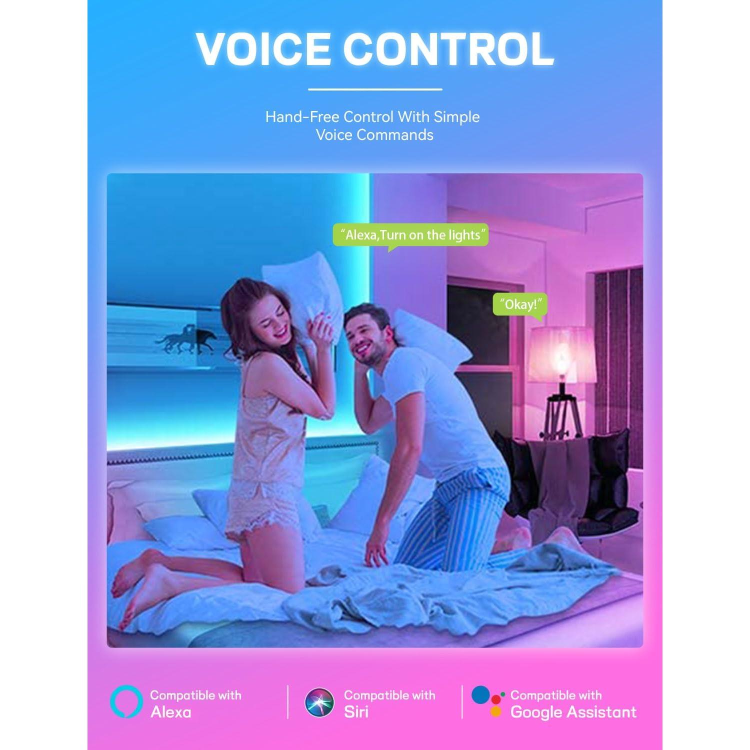 Bombillas LED Inteligentes Vanance 4Pack E26 800LM RGB WiFi