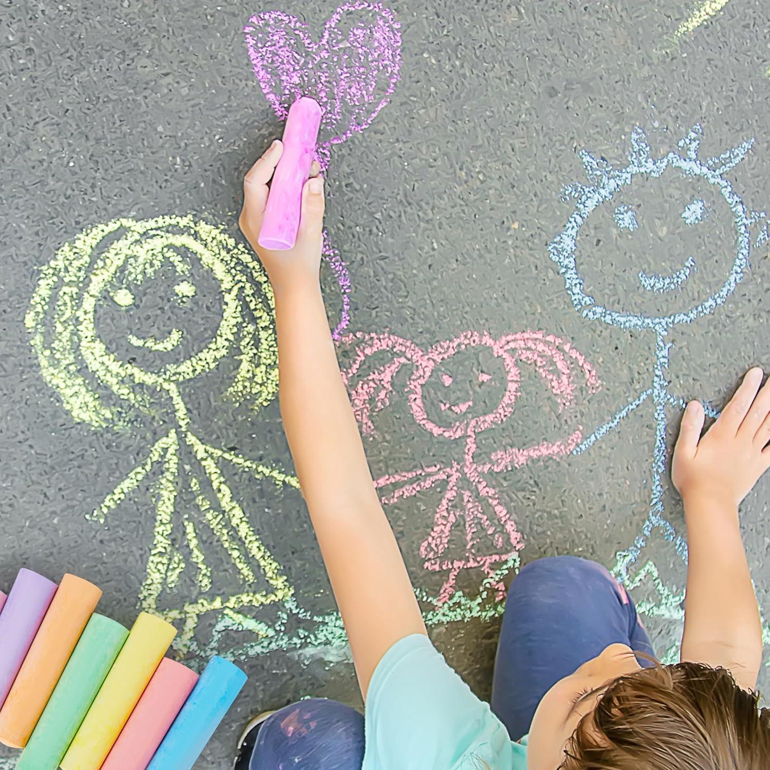 Juego de 24 tizas lavables Joyin para arte al aire libre