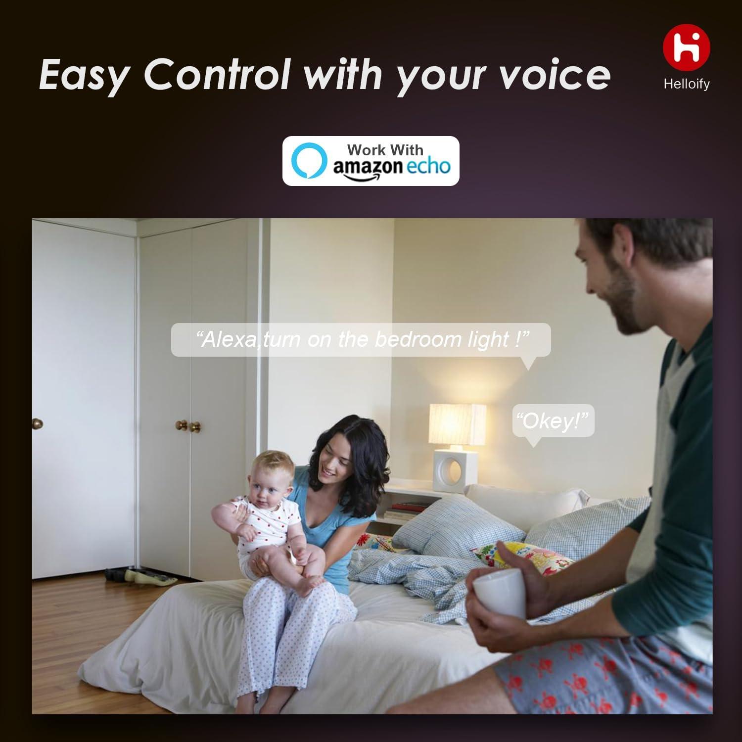 Bombilla LED Inteligente B11 helloify 4.9W RGB Regulable 2PCS