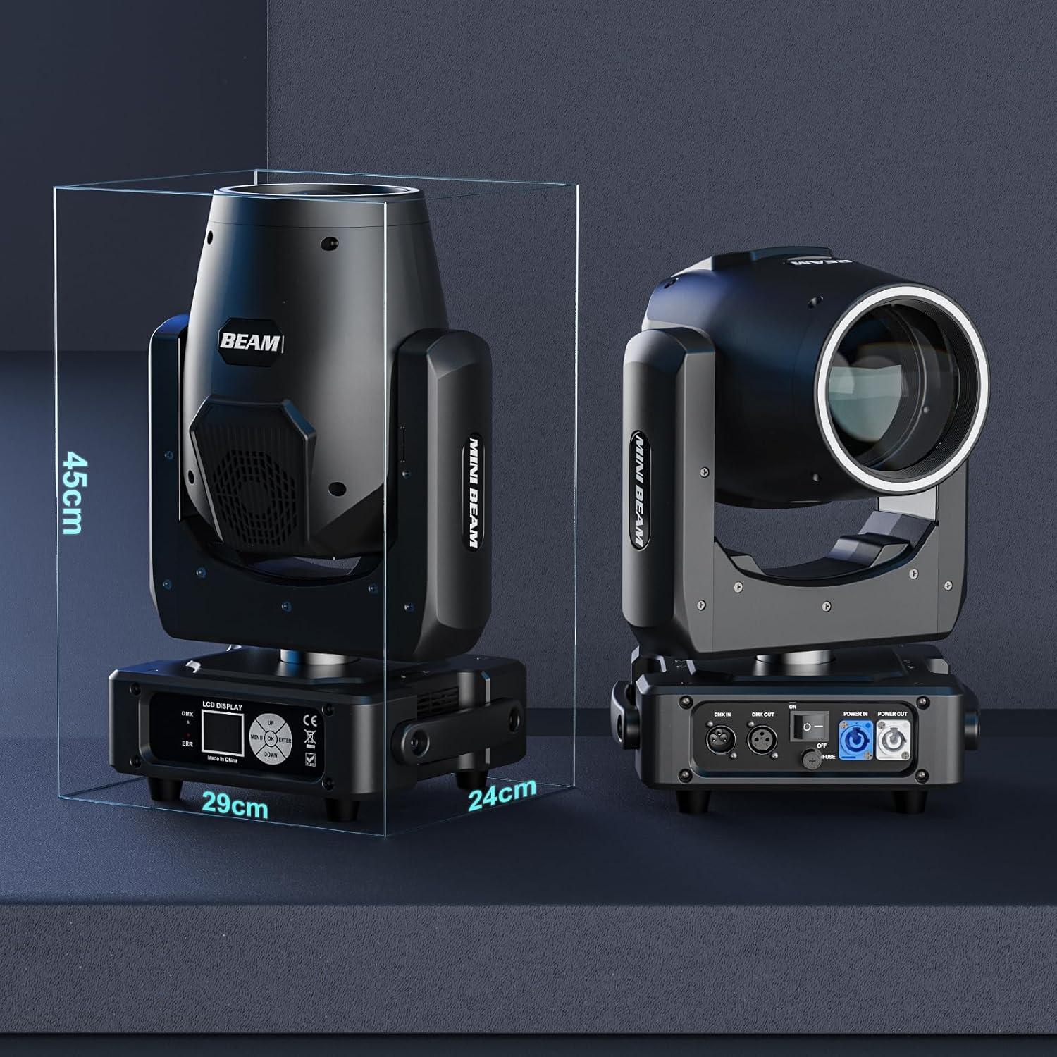 4PCS Luz de Cabeza Móvil 350W RGB DMX512 con Efectos Prisma