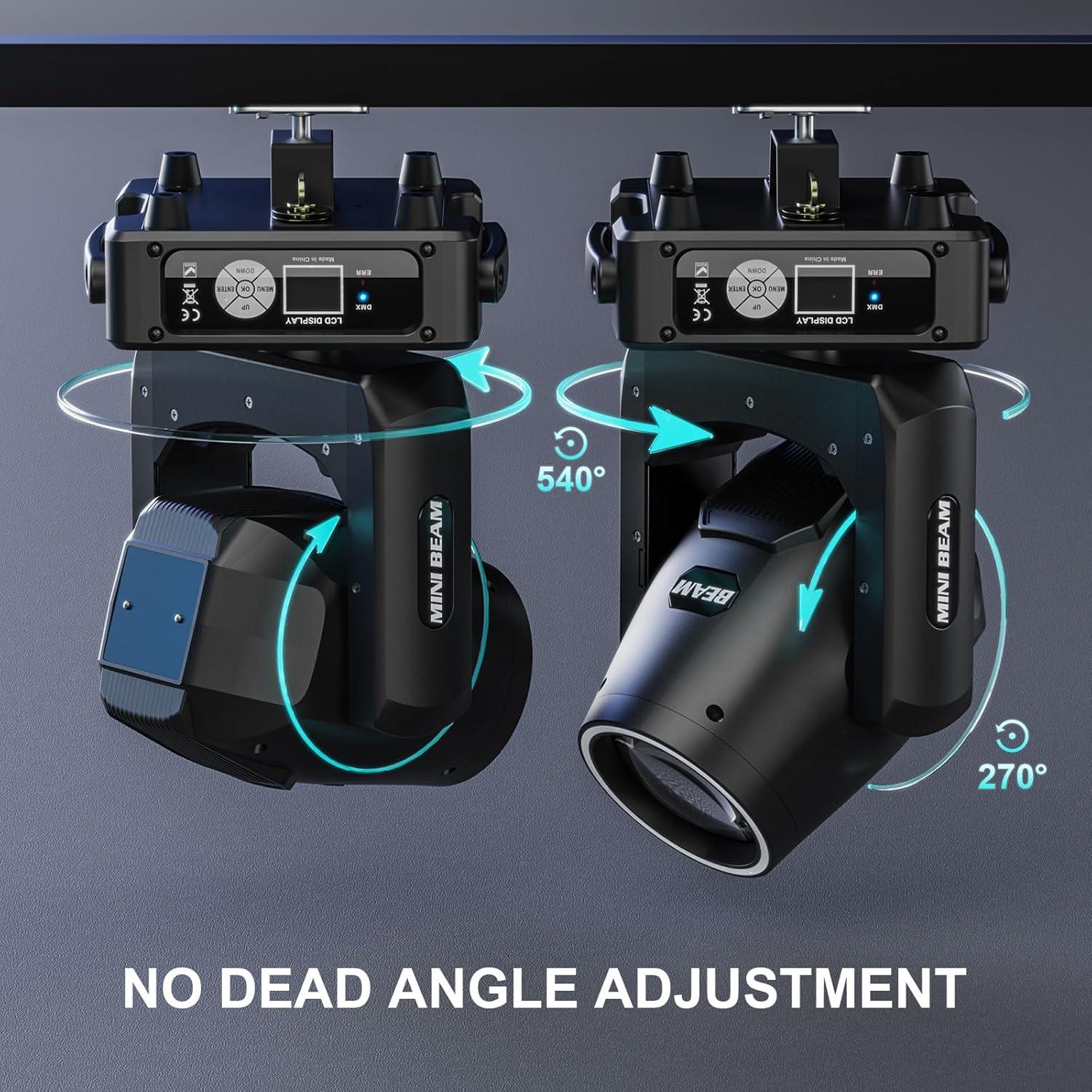 4PCS Luz de Cabeza Móvil 350W RGB DMX512 con Efectos Prisma