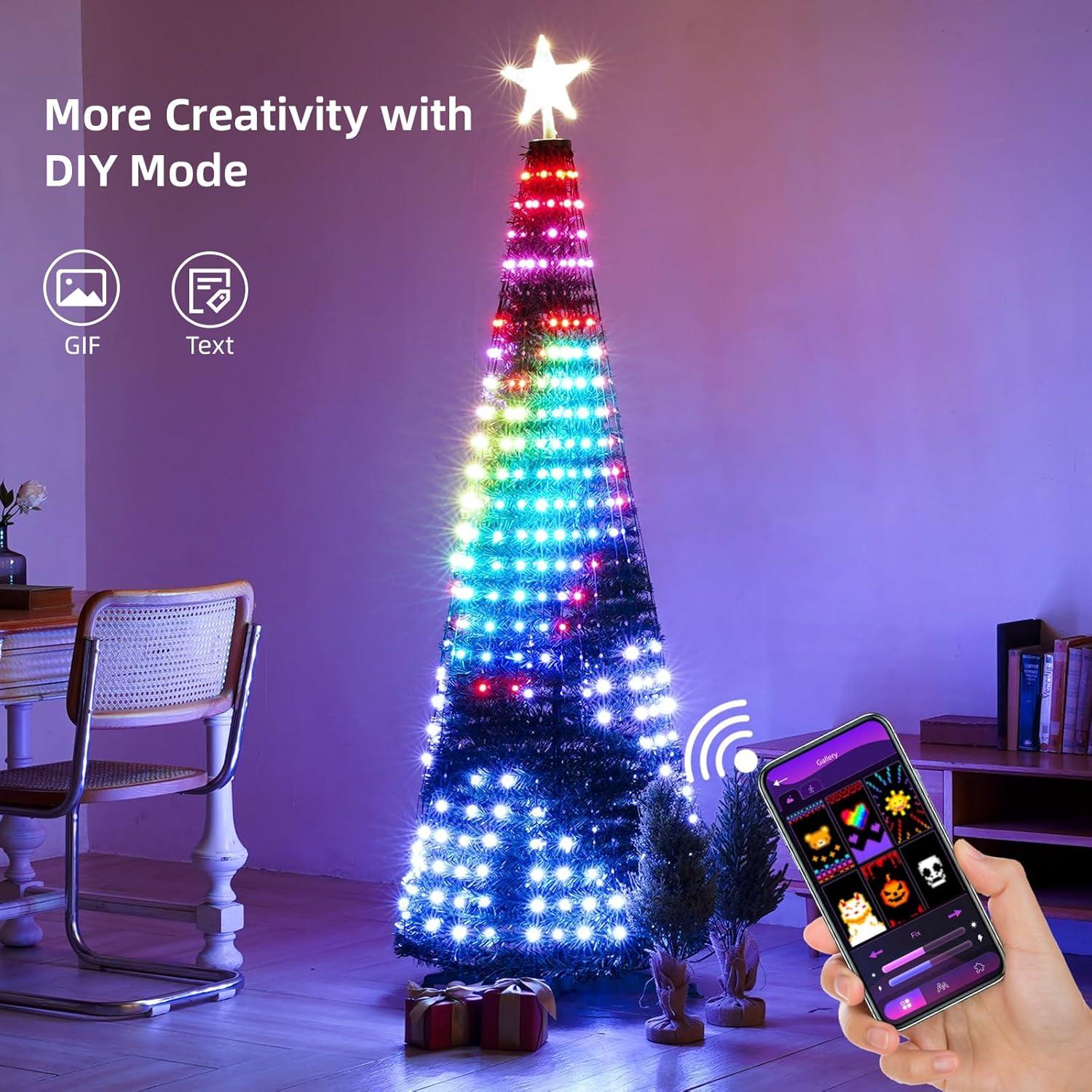 Luces de Navidad Inteligentes MIMIRGB 2.13m 400 LED RGB+Blanco