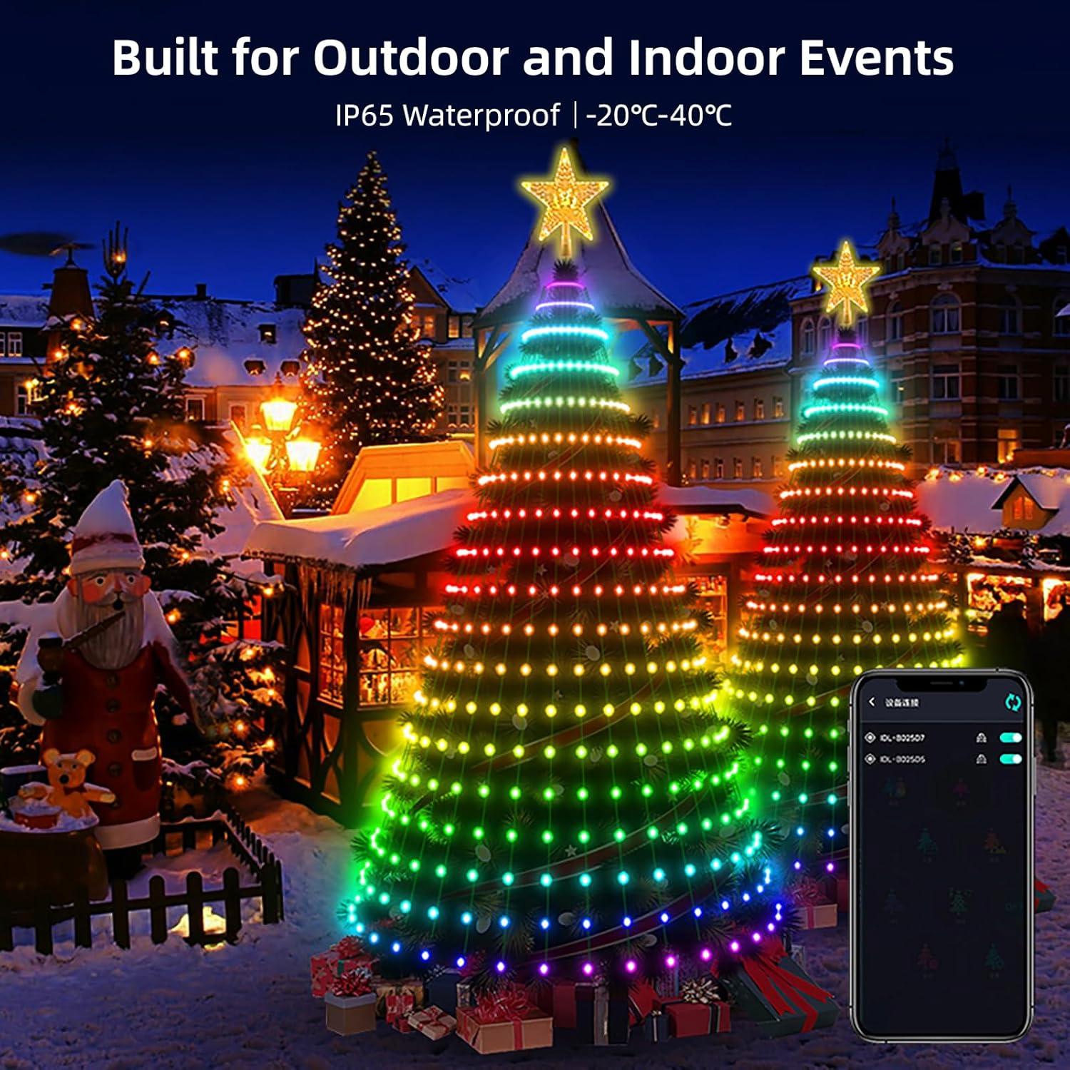 Luces de Navidad Inteligentes MIMIRGB 2.13m 400 LED RGB+Blanco