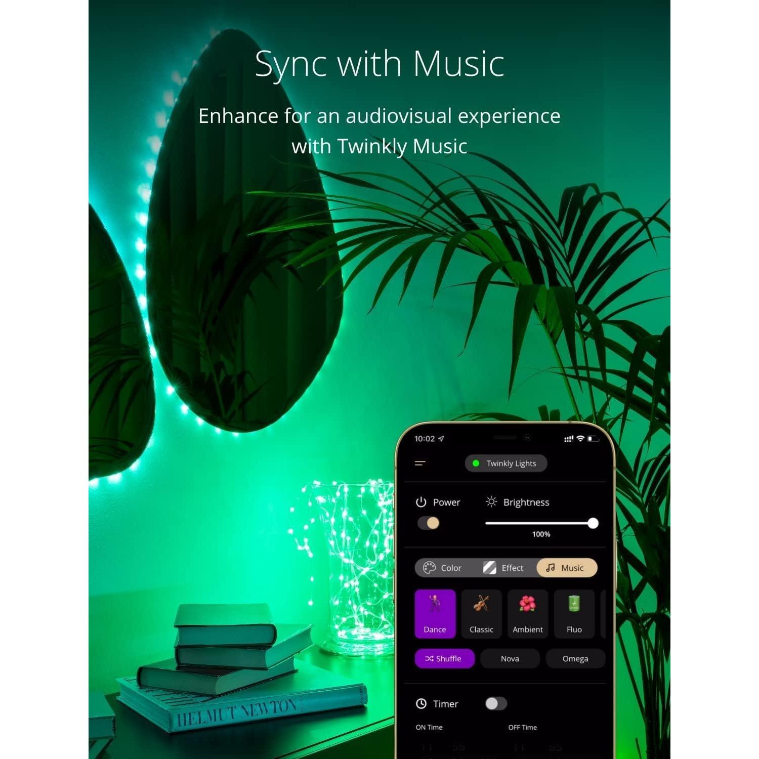 Tira LED Multicolor Twinkly Dots 3.05m, 60 LED RGB, Control App