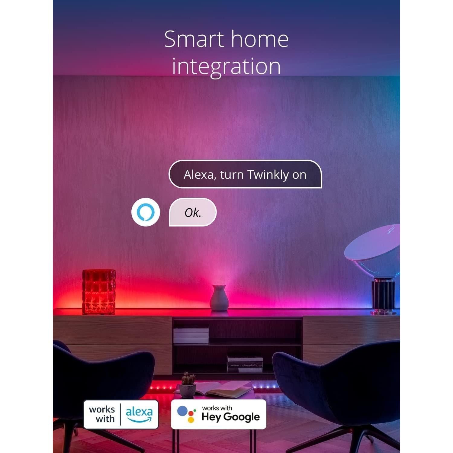 Tira LED Multicolor Twinkly Dots 3.05m, 60 LED RGB, Control App