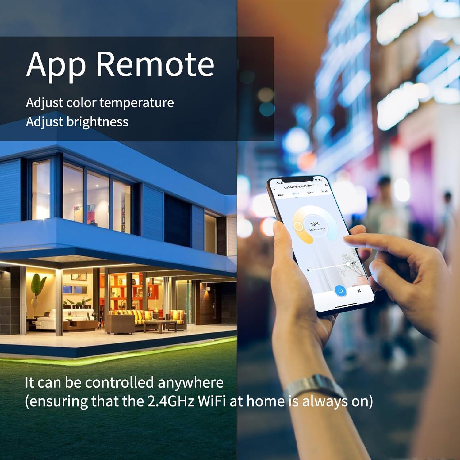 Bombillas LED G9 Inteligentes I-SHUNFA Wi-Fi 2 Pzas RGBCW