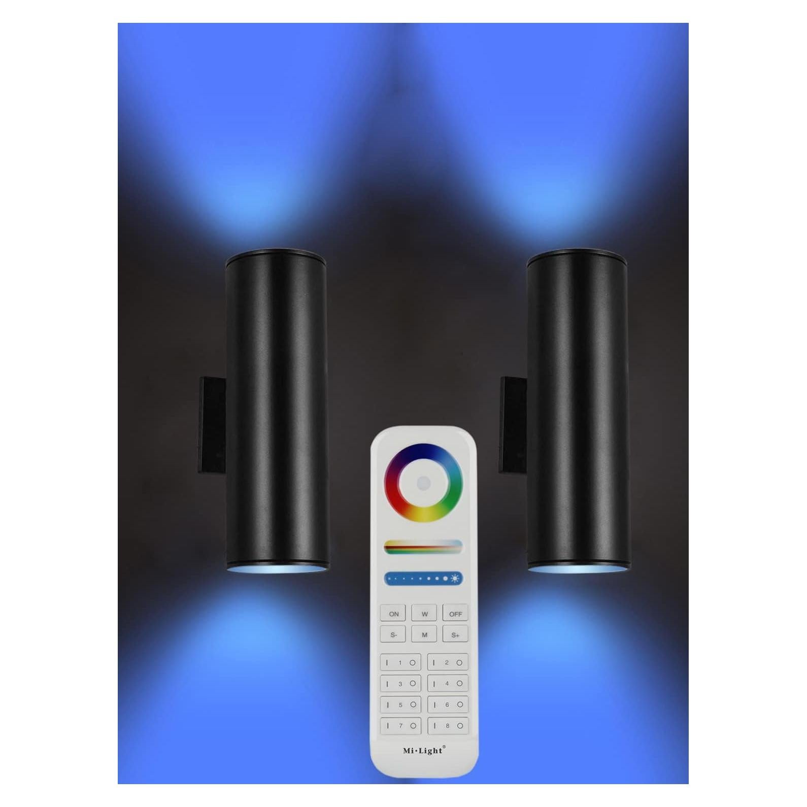 Luces de Pared Exteriores iYogaled RGB Control Remoto 2 Paquete