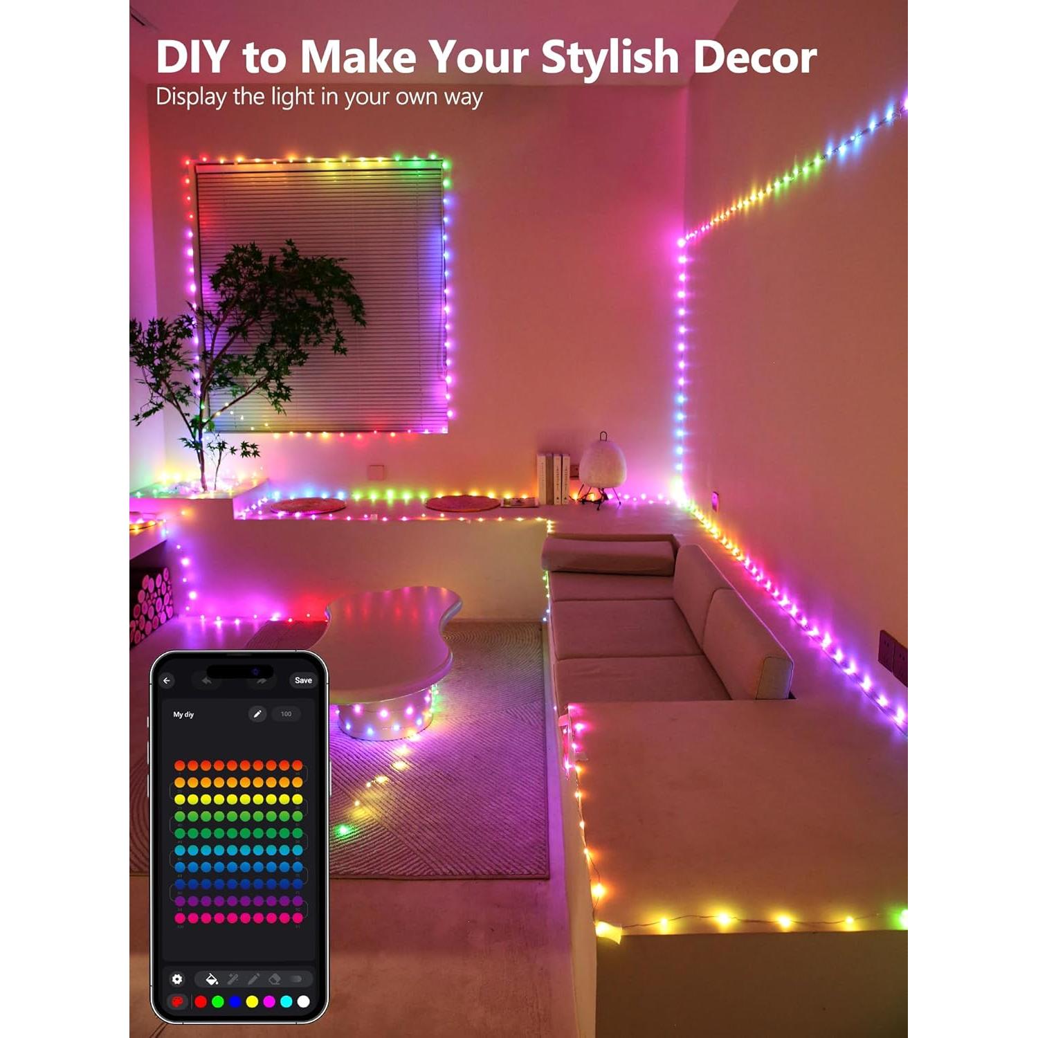 Luces de Hadas Inteligentes Brizled 10m 100 LED RGB USB