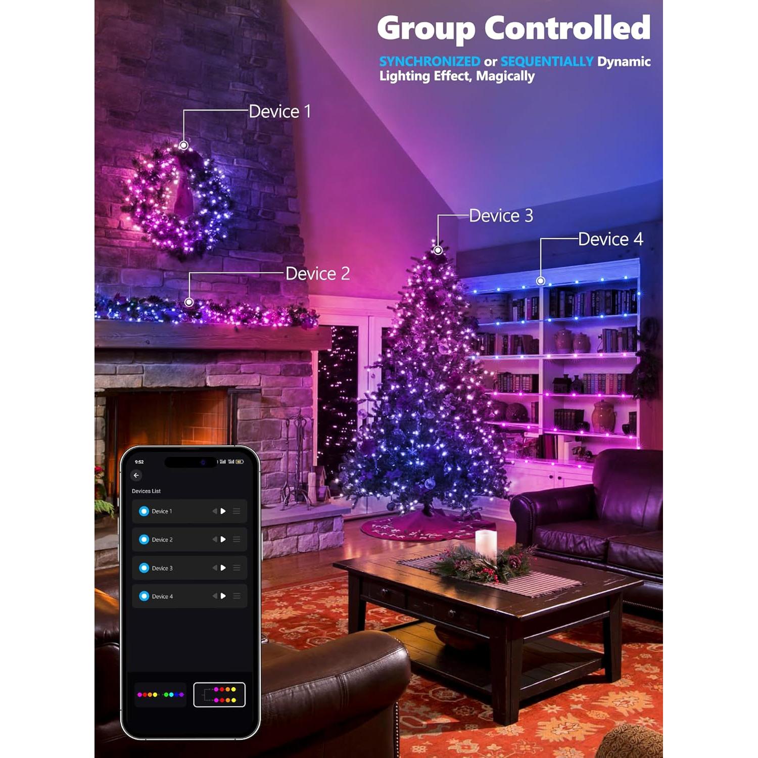 Luces de Hadas Inteligentes Brizled 10m 100 LED RGB USB