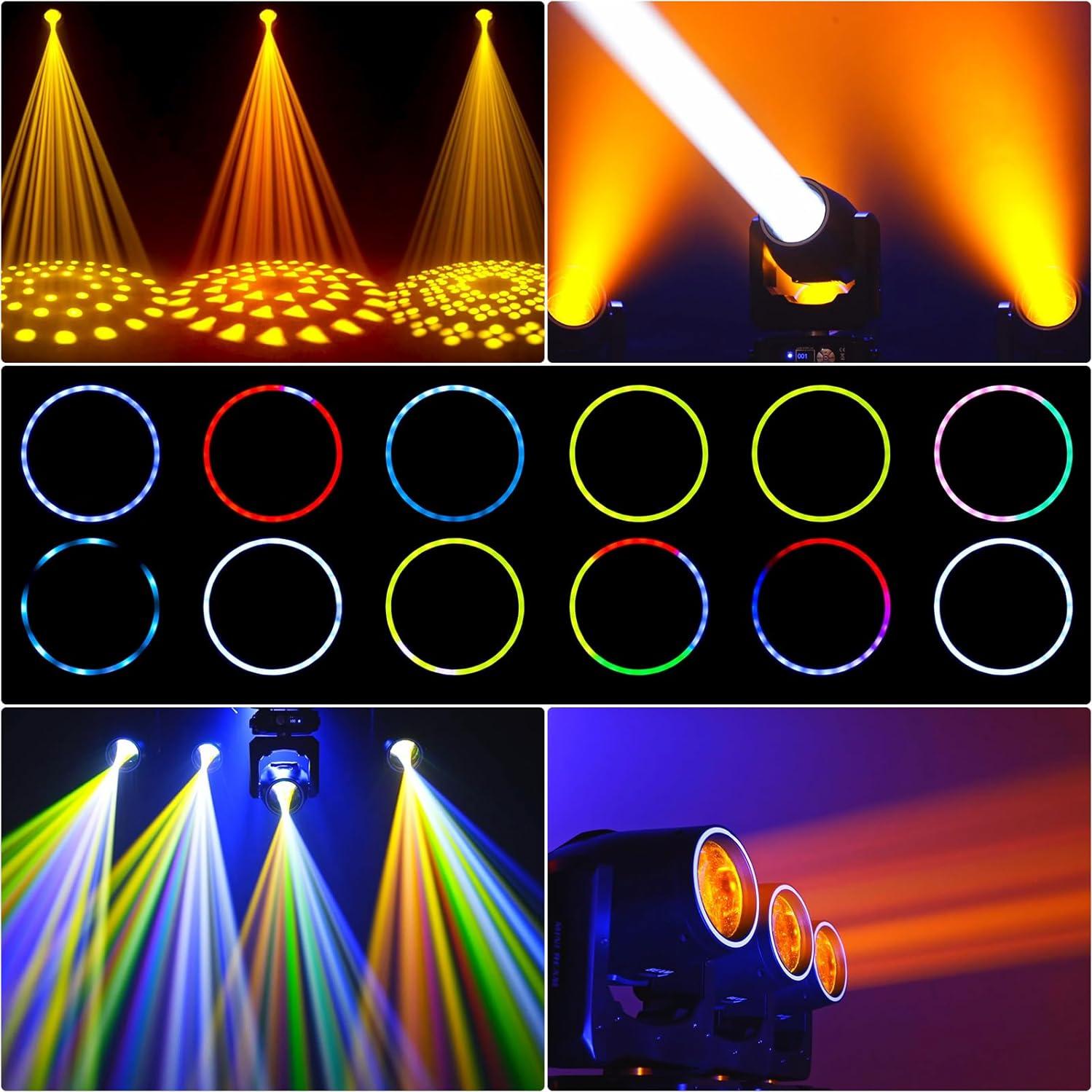 Mini Luz de Cabeza Móvil GdjRttk 350W con LED RGB 6Pack