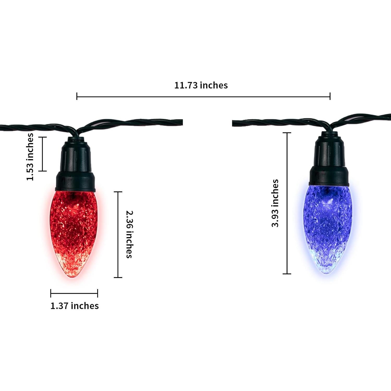 Luz de Cadena LED C9 RGB WiFi Novolink 12 Bombillas 3.35m