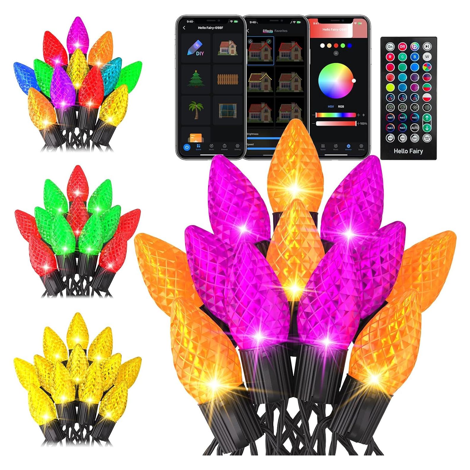 Luces LED C9 Inteligentes RGB 20m Avatar Controls para Navidad