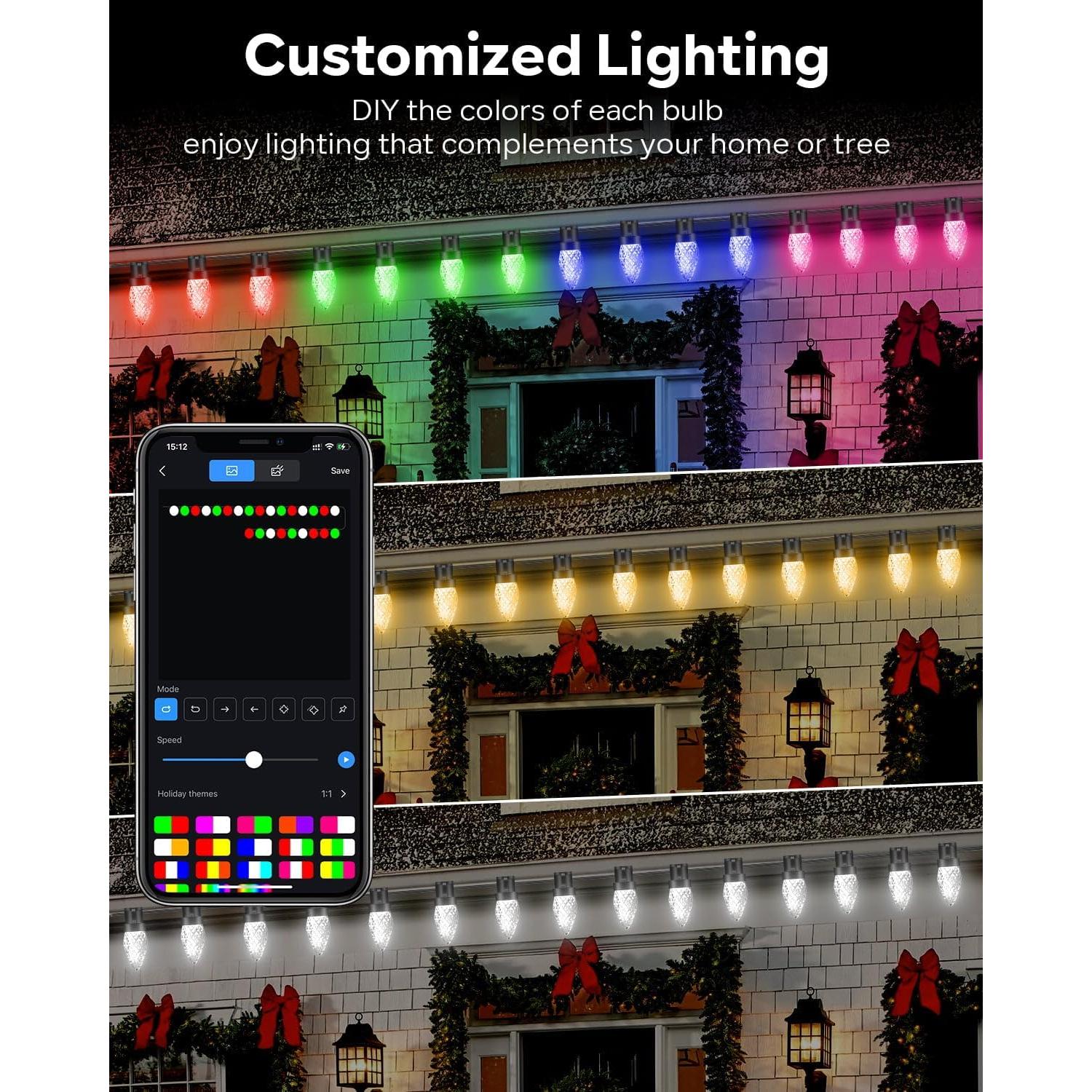 Luces LED C9 Inteligentes RGB 20m Avatar Controls para Navidad