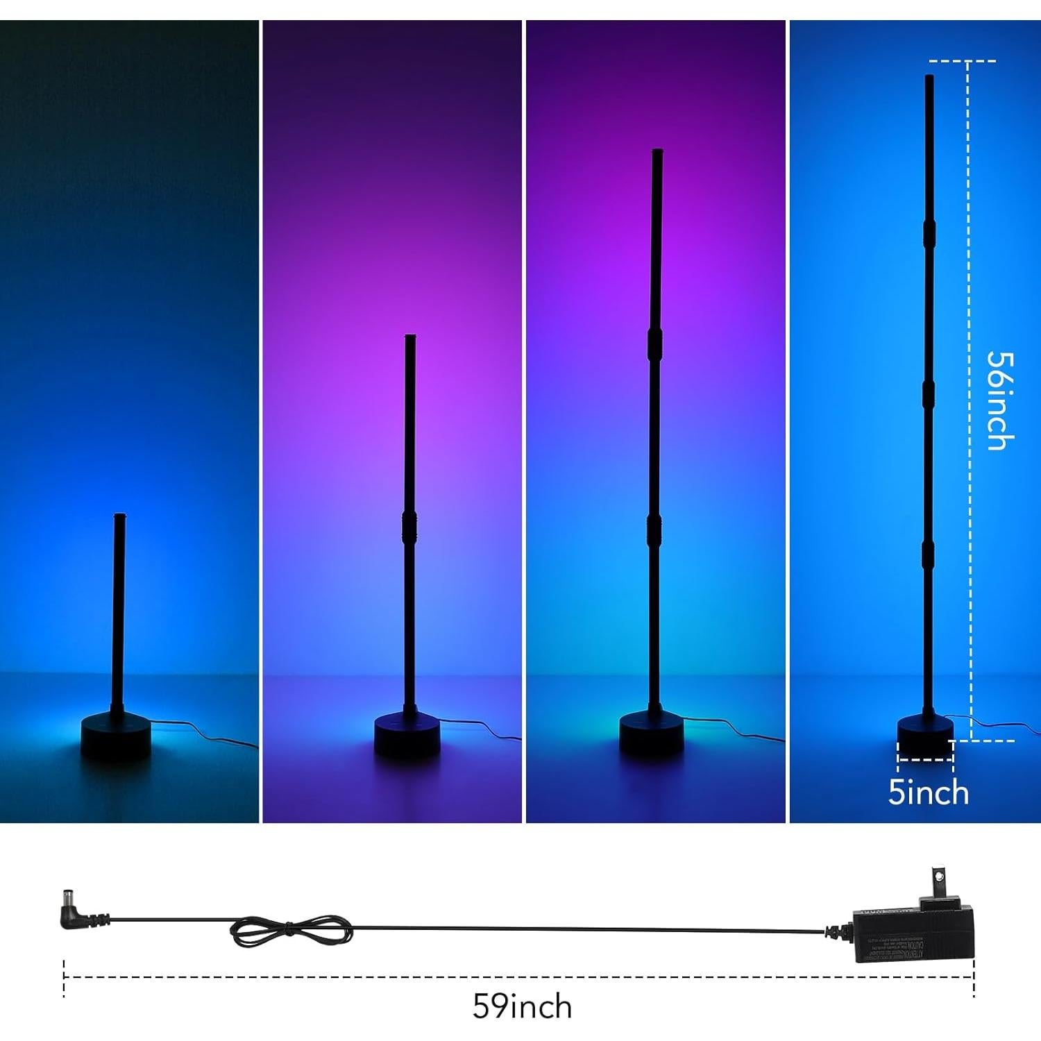 Lámpara de Pie RGB Aprafie MYX-12 142 cm, Control APP
