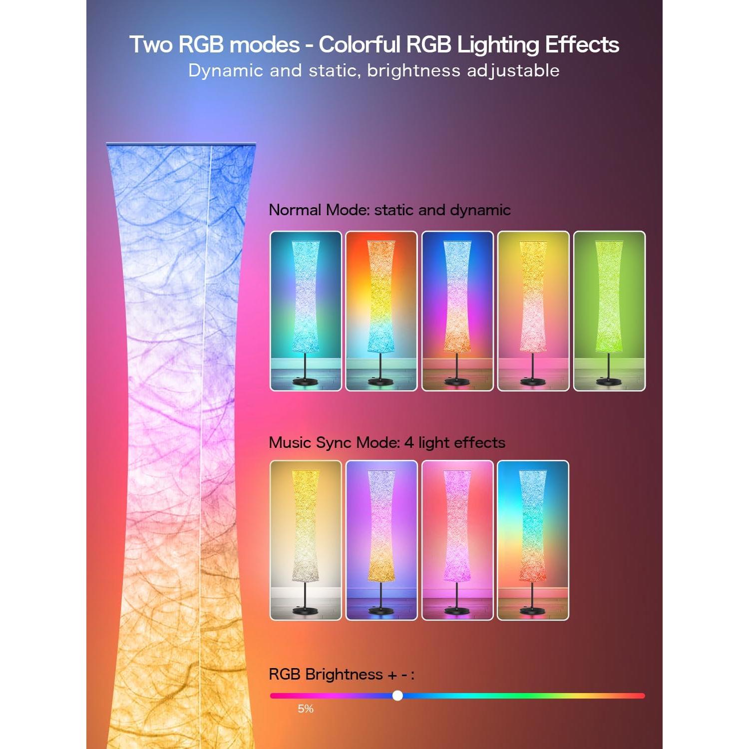 Lámpara de Pie LED BeaNet 150 cm RGB con Control Remoto