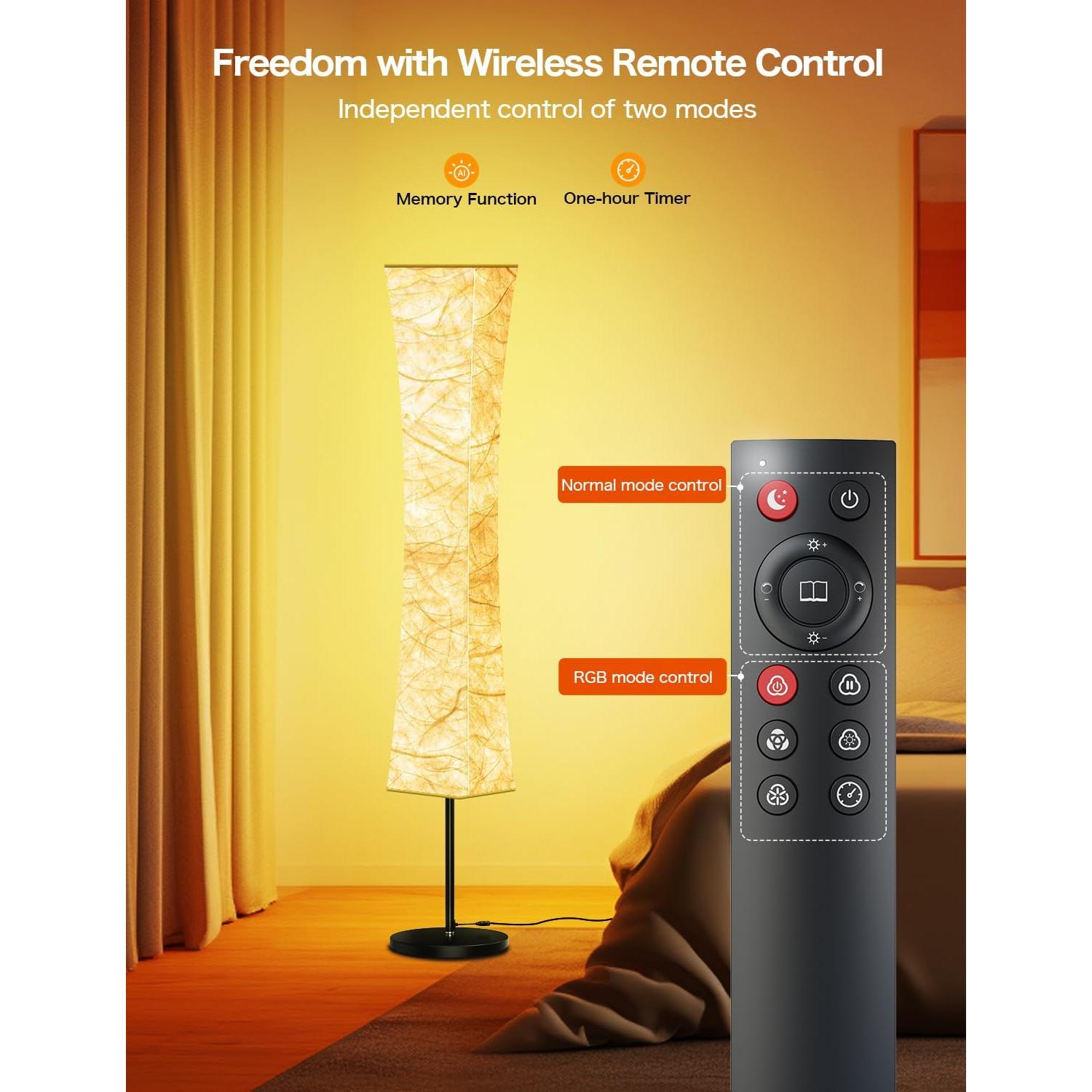 Lámpara de Pie LED BeaNet 150 cm RGB con Control Remoto