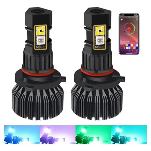 Bombillas LED de Niebla Multicolor HNNUY 9005 9006 1800LM