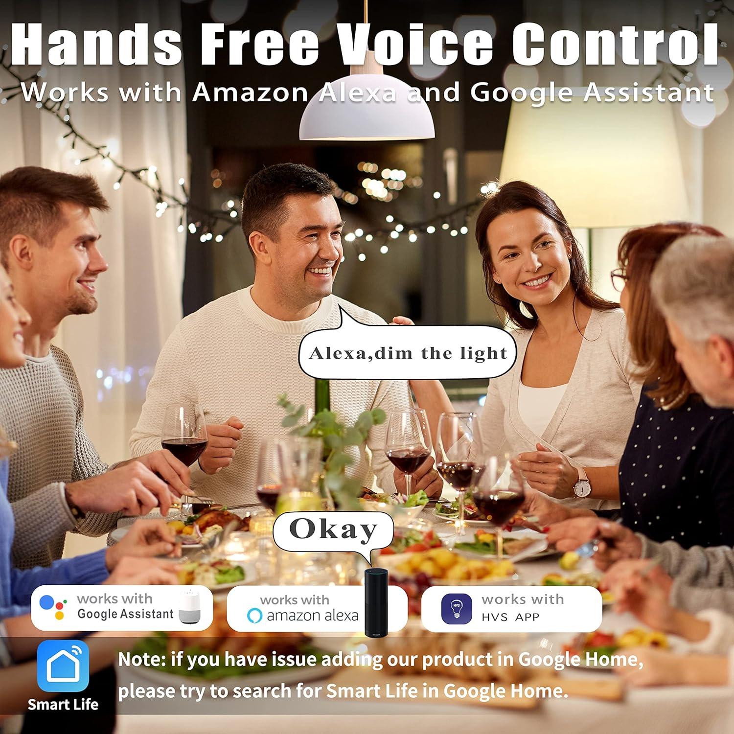 Bombilla Inteligente Homevenus HVS 9W RGBW E26 Regulable WiFi