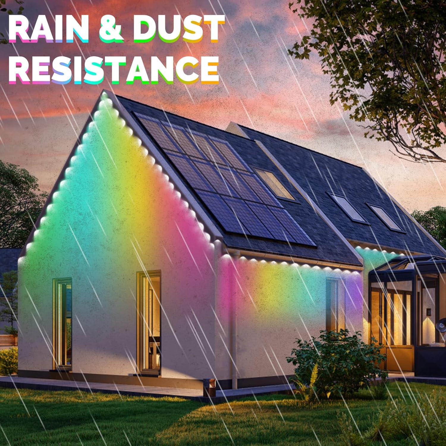 Luces de Cadena LED RGBW 30.48m GUATTINE para Exteriores IP67