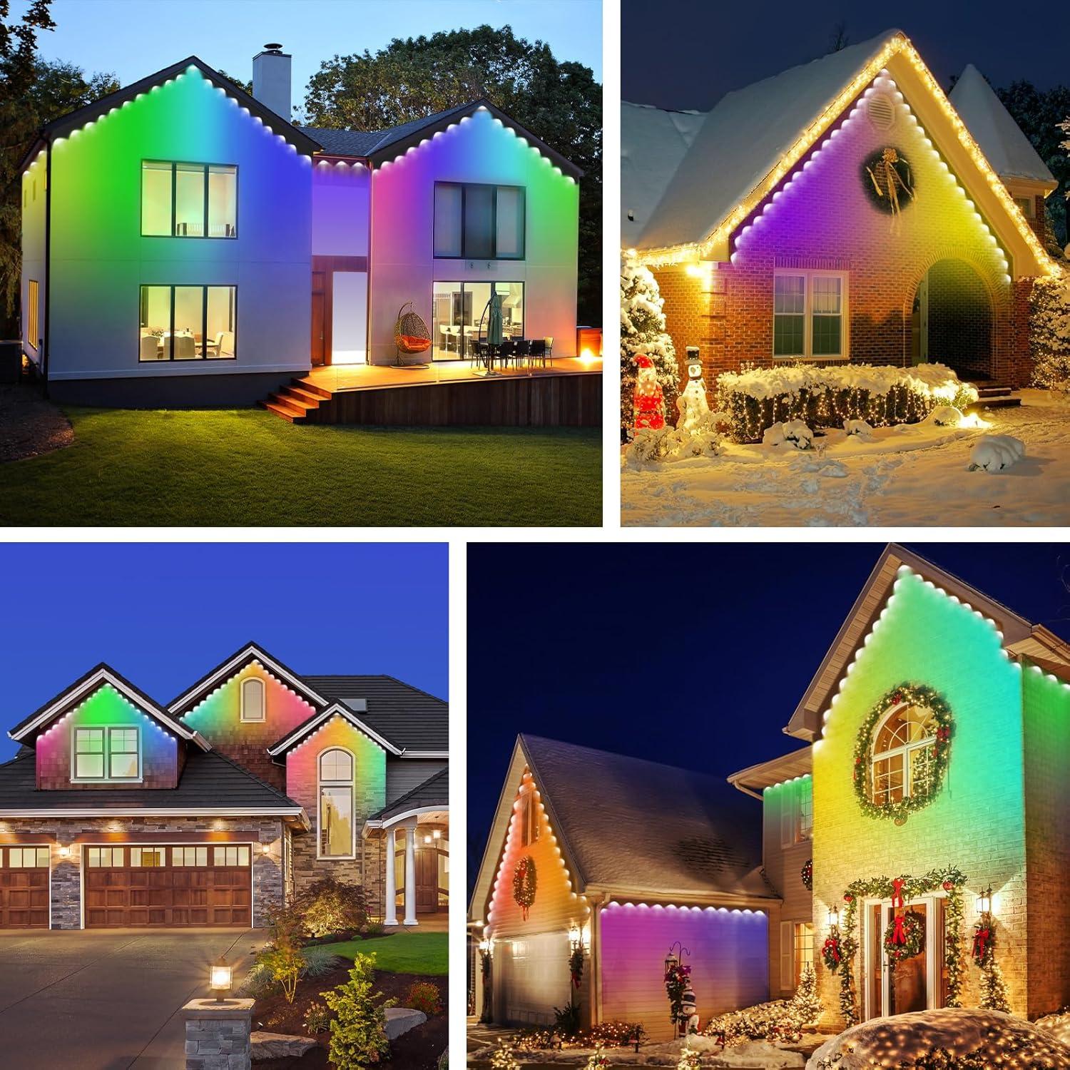 Luces de Cadena LED RGBW 30.48m GUATTINE para Exteriores IP67