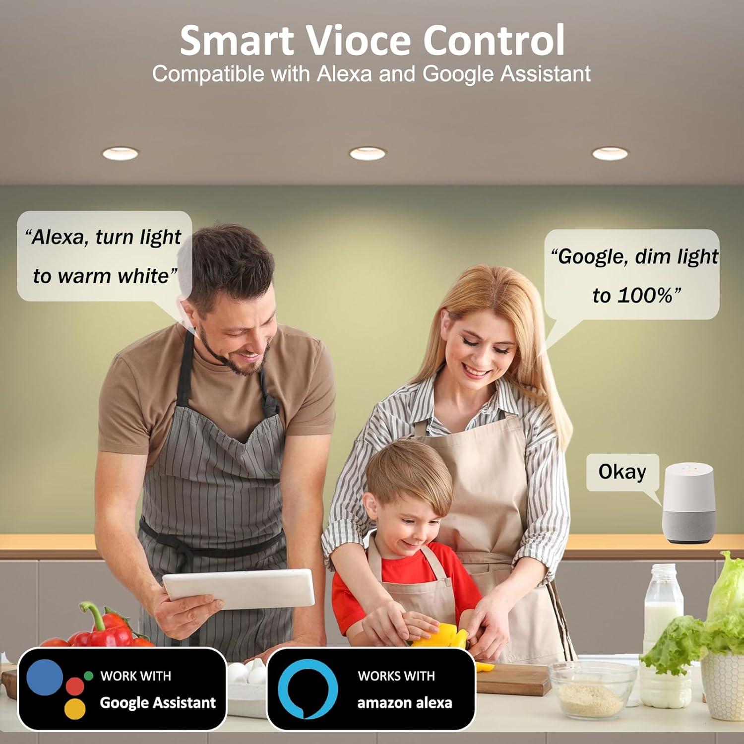 Downlight LED empotrado inteligente inShareplus 5W RGB 6 unidades