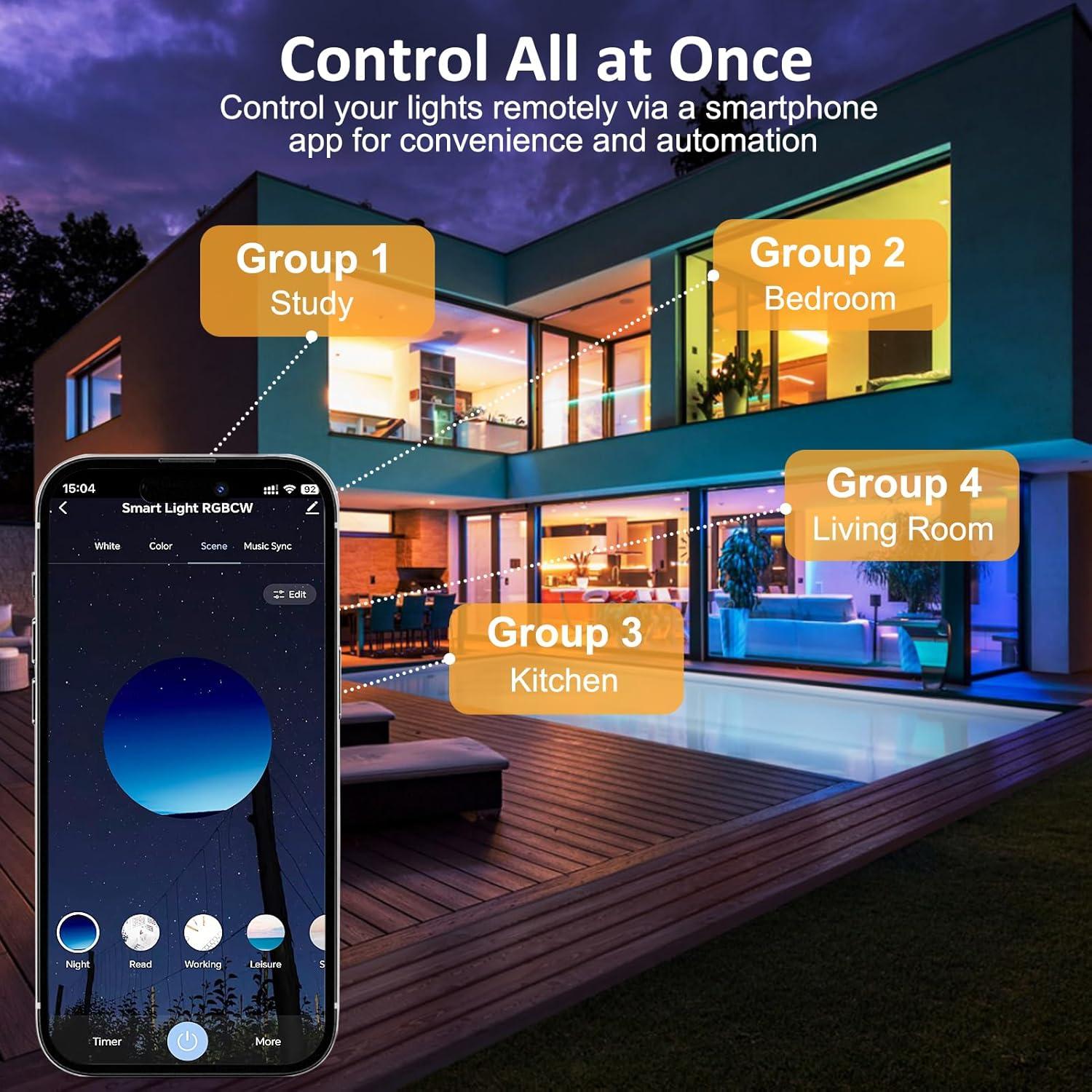 Downlight LED empotrado inteligente inShareplus 5W RGB 6 unidades