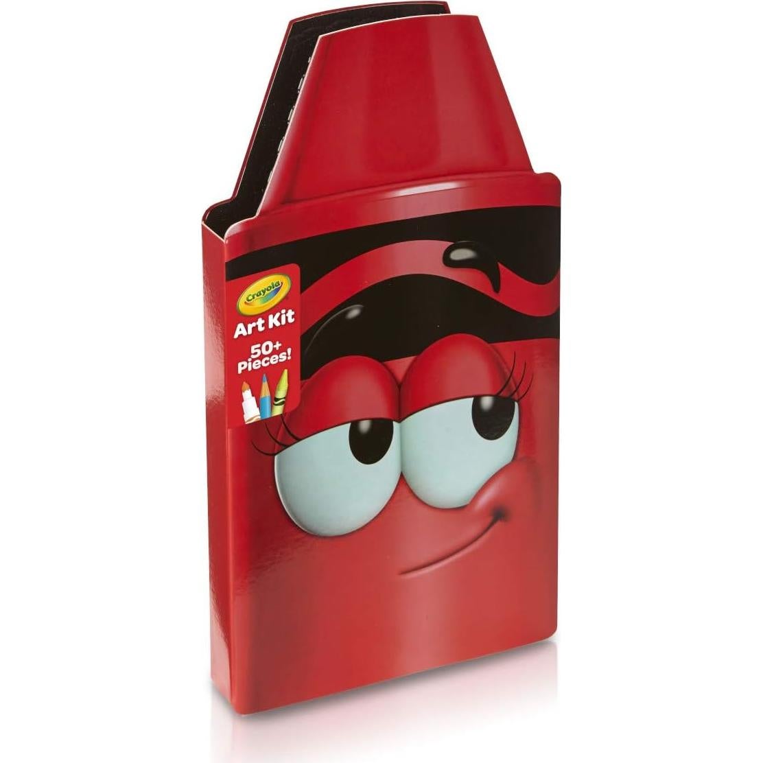 Tip 50 Piece Art Kit, Scarlet Art Gift for Kids 5 & Up, Includes Crayons, Pip-Squeaks Markers, Colored Pencils, Paper Sheets & Dual-Purpose Sharpener in Tip Character Travel Case