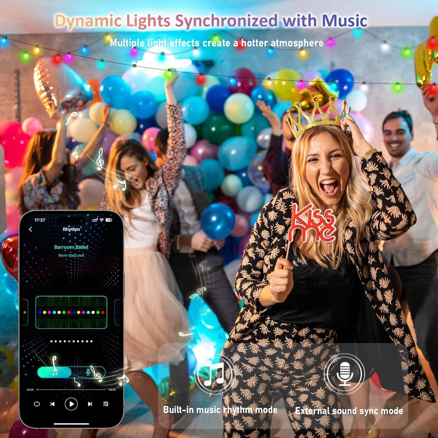 Guirnalda de Luces LED 10m SuperRGB 50 Luces RGB Control Remoto