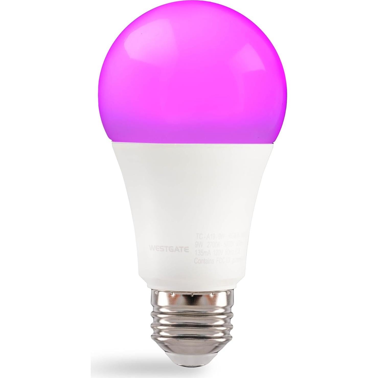 Bombilla LED Inteligente Westgate A19 E26 9W RGBW WiFi