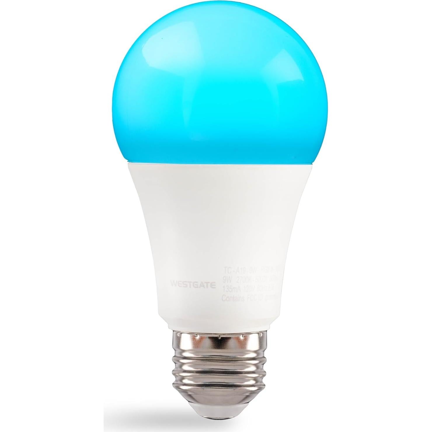 Bombilla LED Inteligente Westgate A19 E26 9W RGBW WiFi