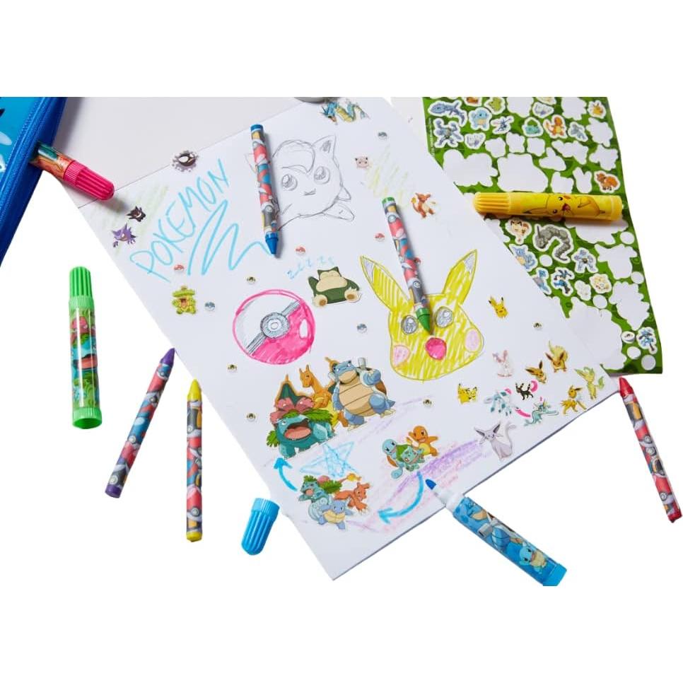 Conjunto de Arte Pokemon 30 Pzs. con Pegatinas y Lápices