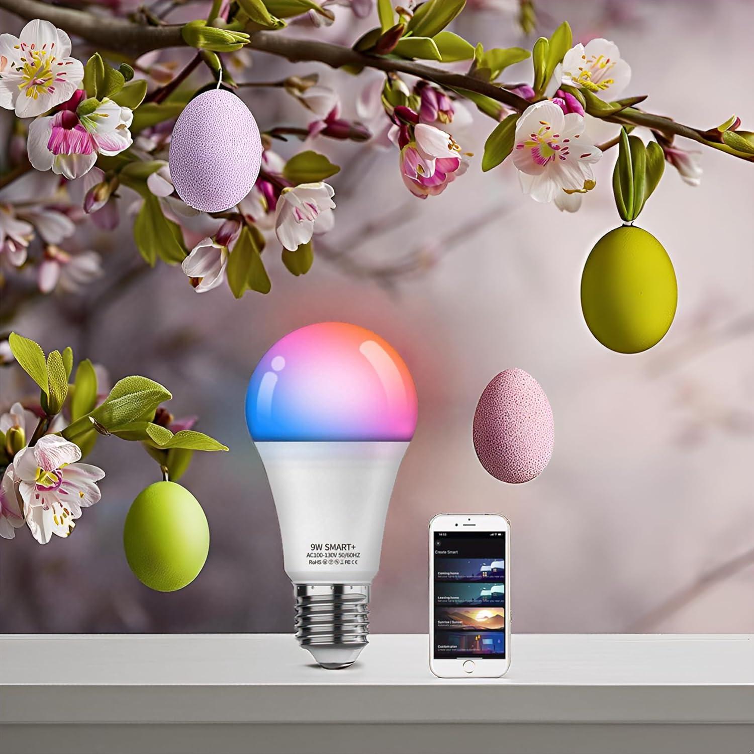 Bombilla LED Inteligente ZENGEE E26 A19 WiFi 9W RGB 2700K-6500K