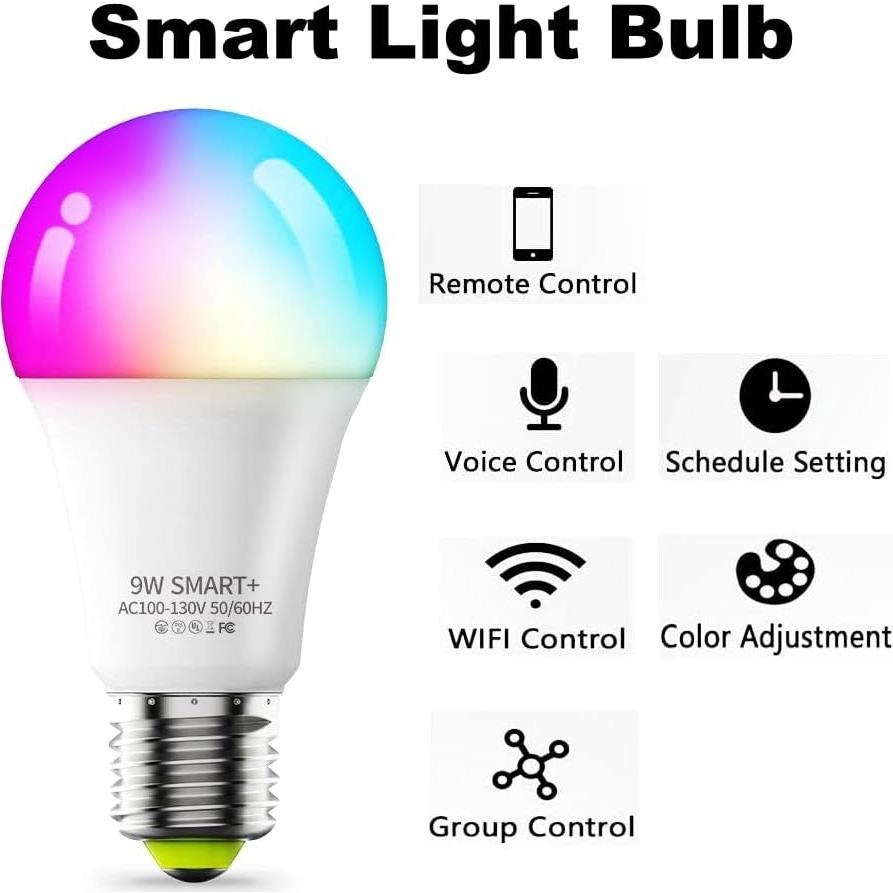 Bombilla LED Inteligente ZENGEE E26 A19 WiFi 9W RGB 2700K-6500K