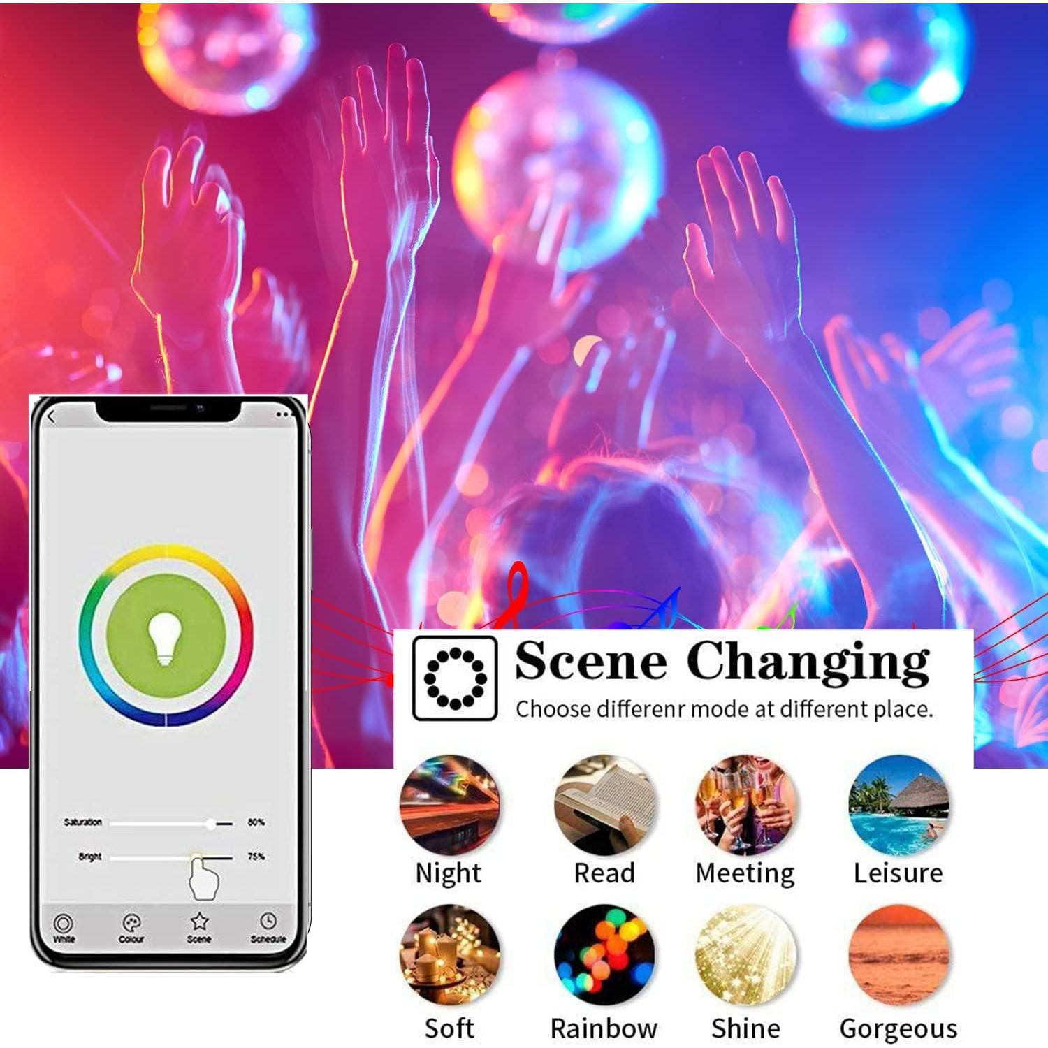 Bombilla LED Inteligente ZENGEE E26 A19 WiFi 9W RGB 2700K-6500K